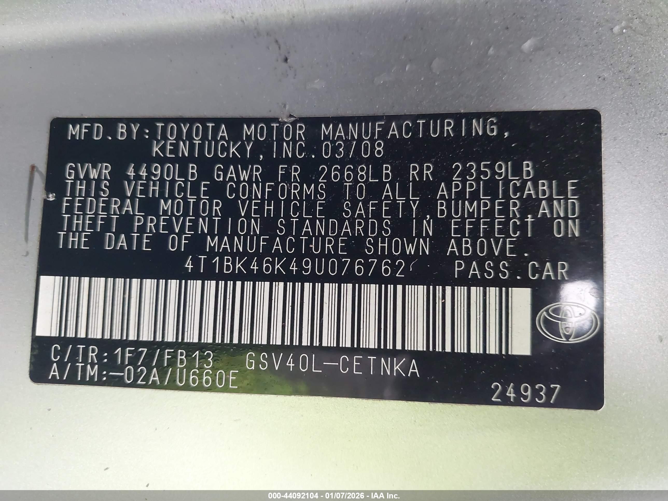 TOYOTA CAMRY image 9