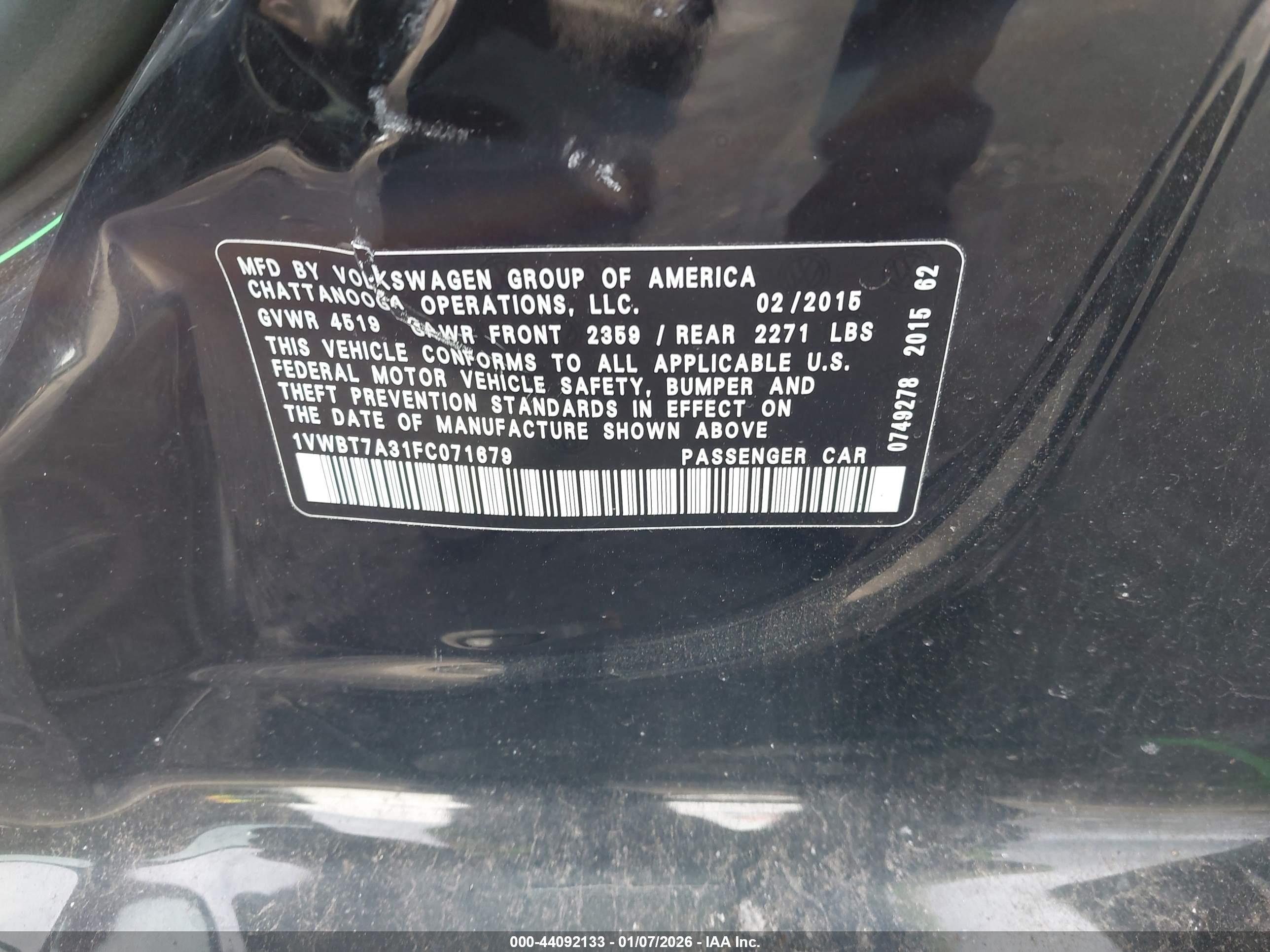 VOLKSWAGEN PASSAT image 9