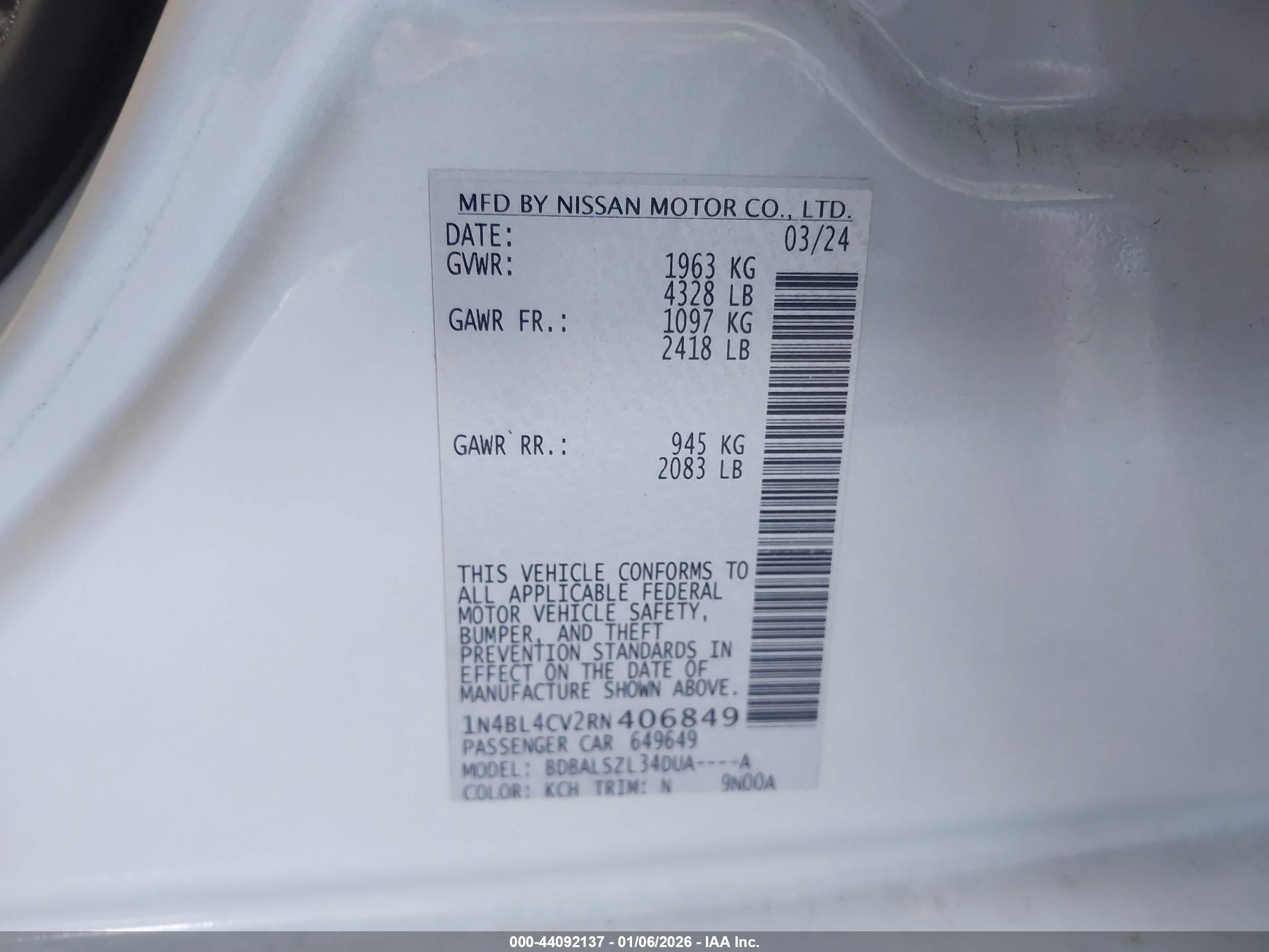 NISSAN ALTIMA image 9