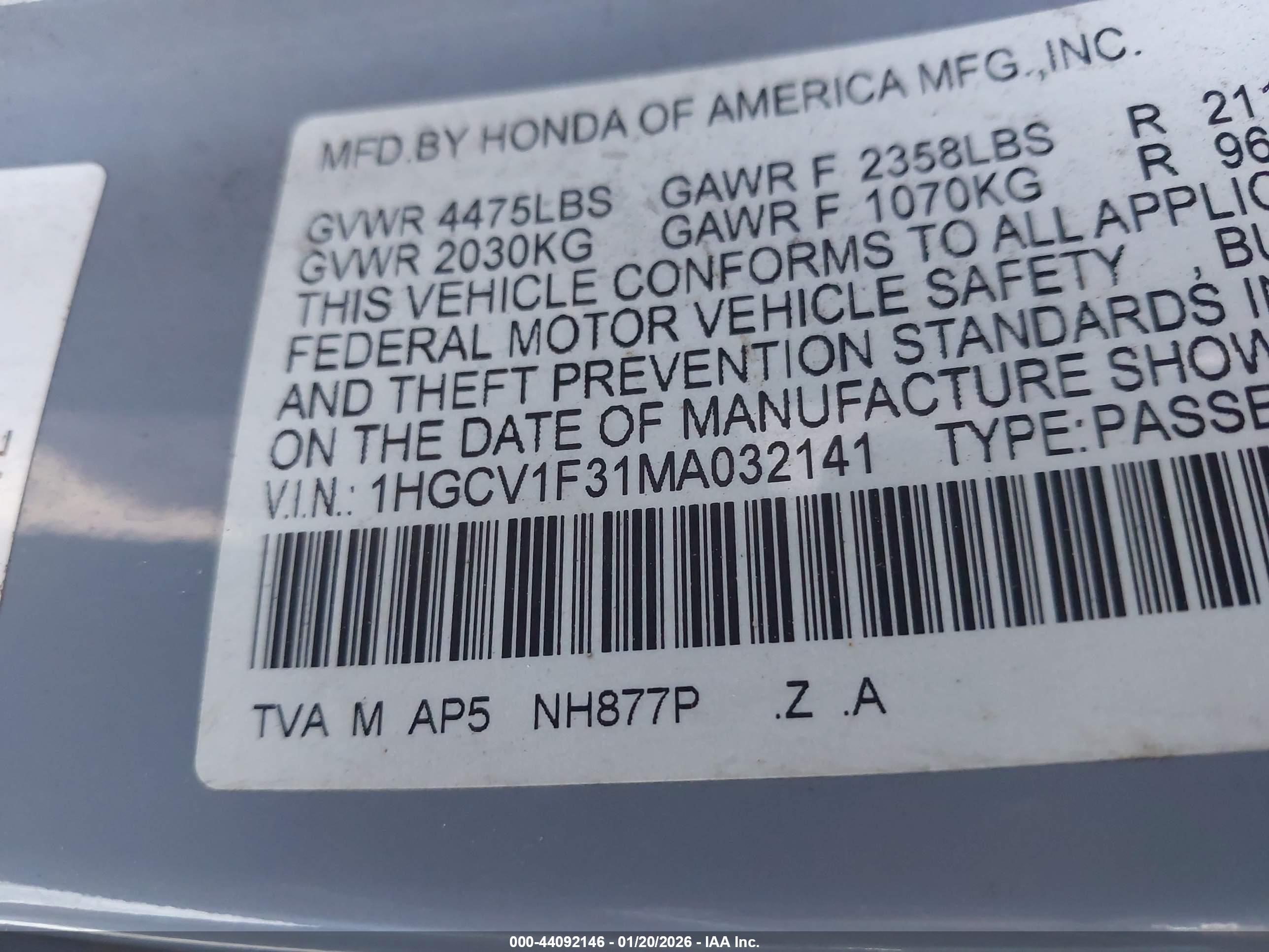 HONDA ACCORD image 9