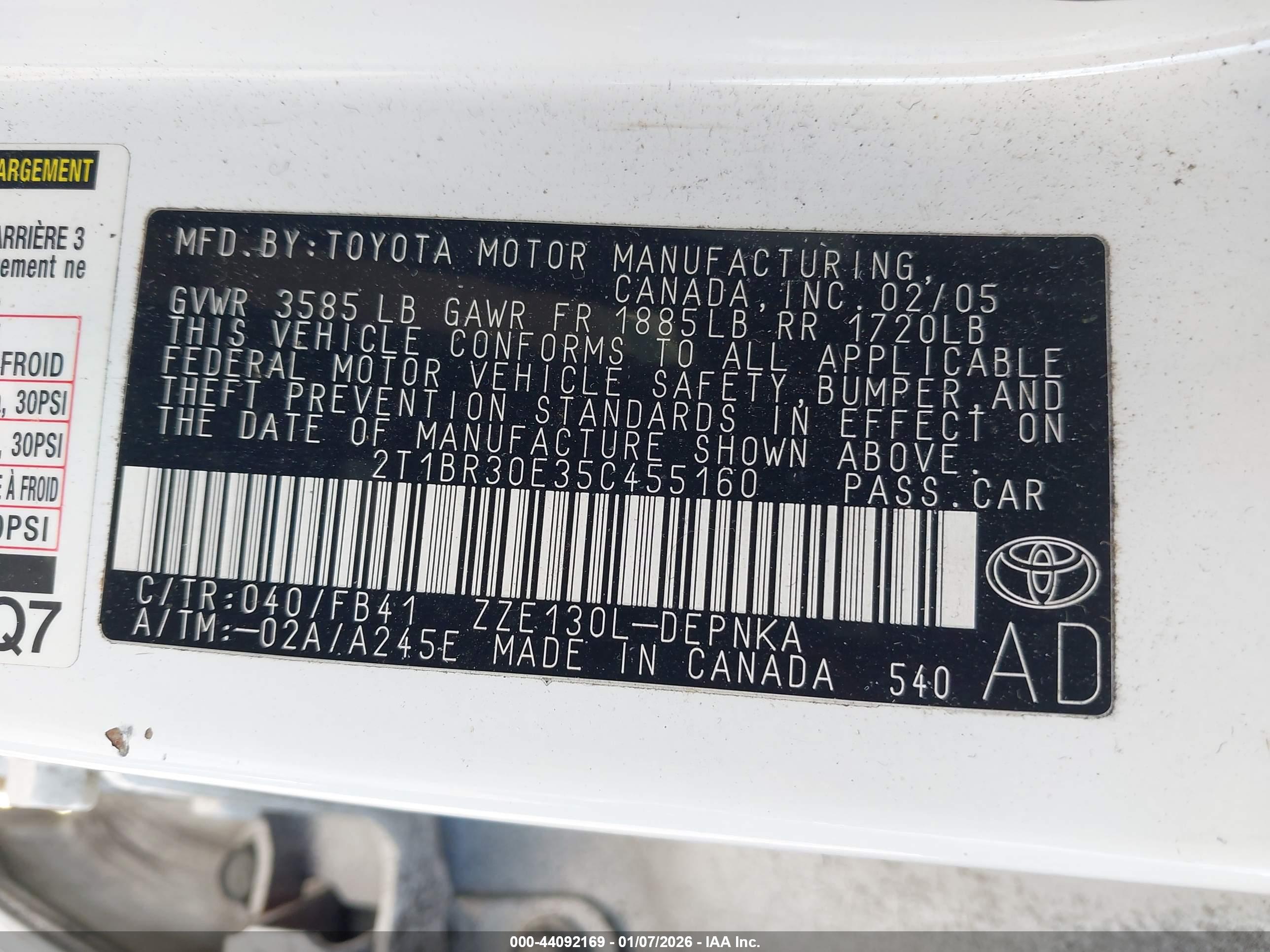 TOYOTA COROLLA image 9