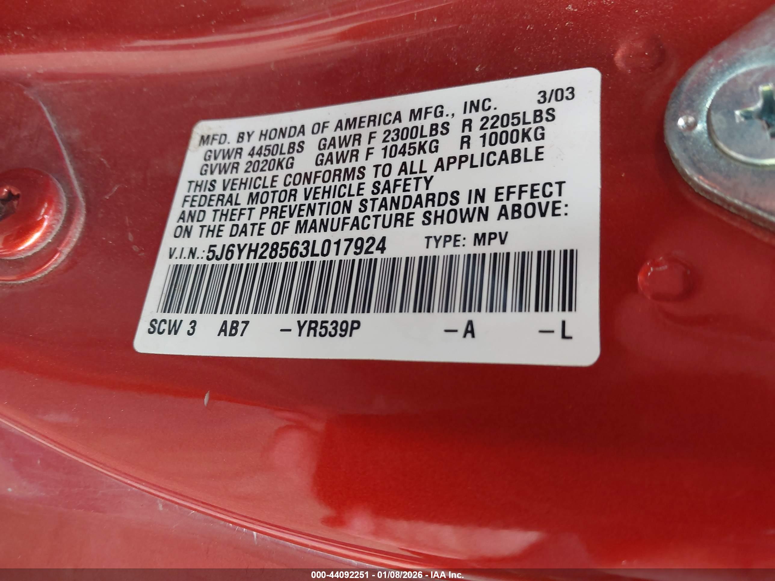 HONDA ELEMENT image 9