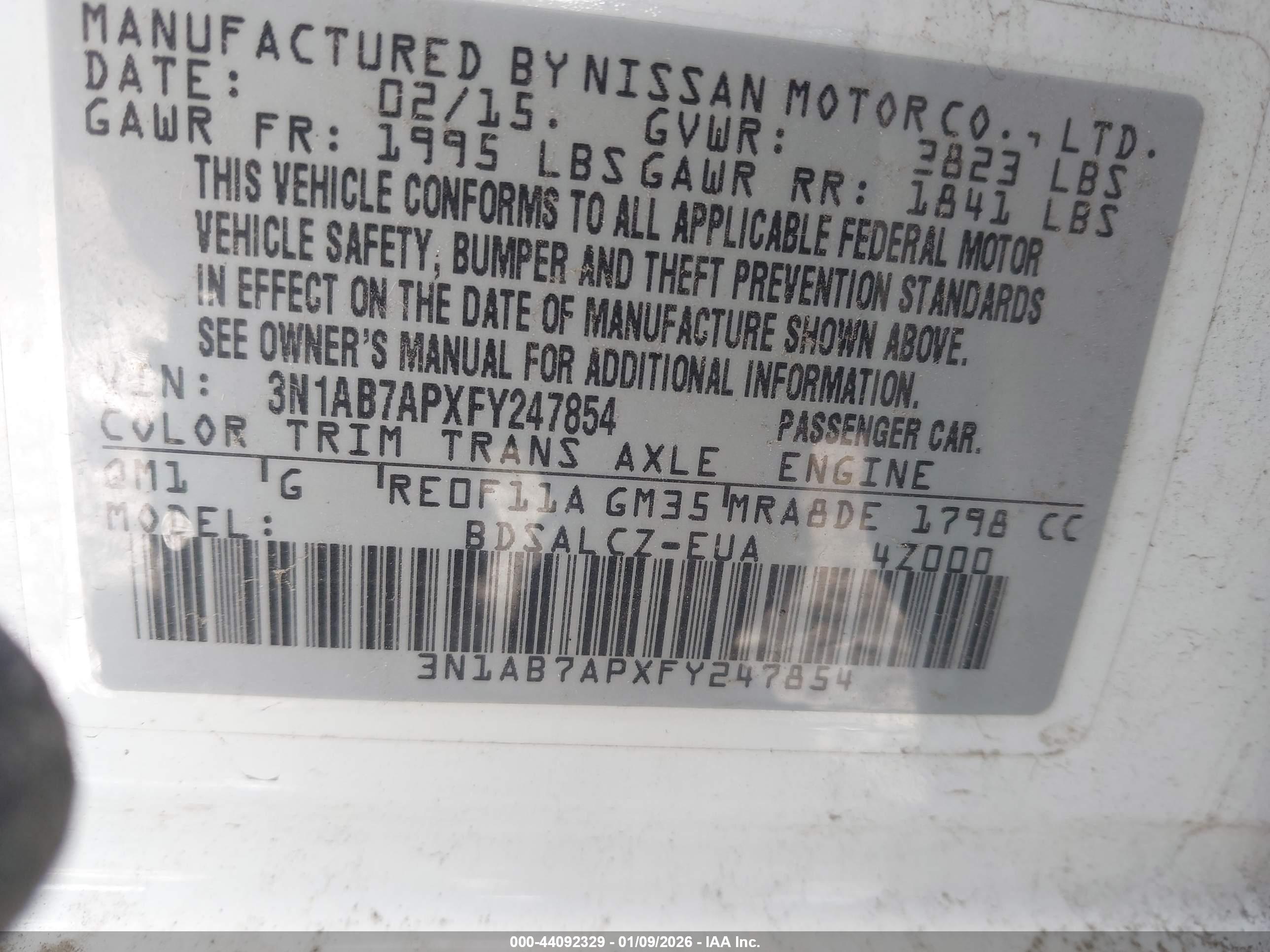 NISSAN SENTRA image 9