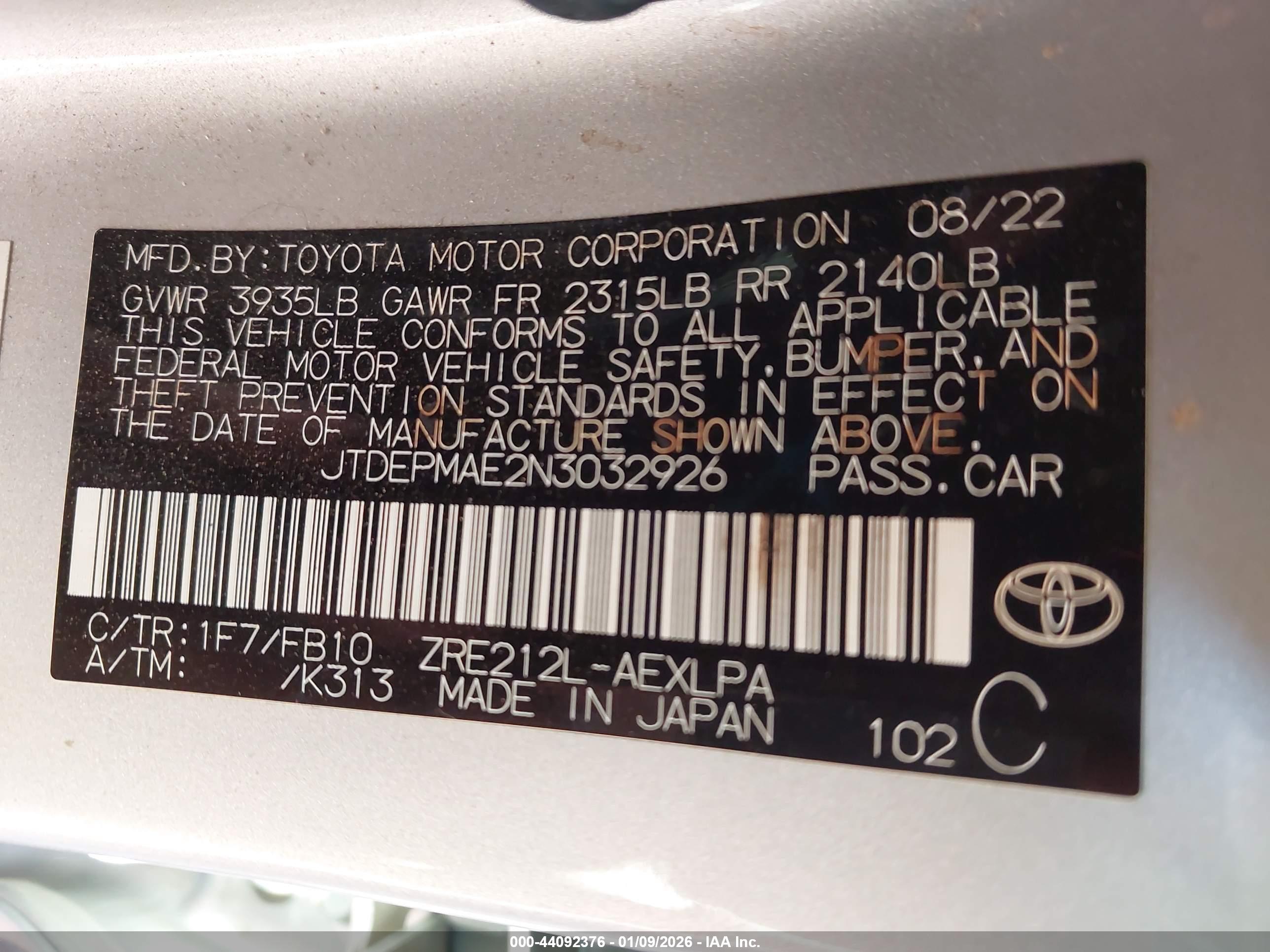 TOYOTA COROLLA image 9