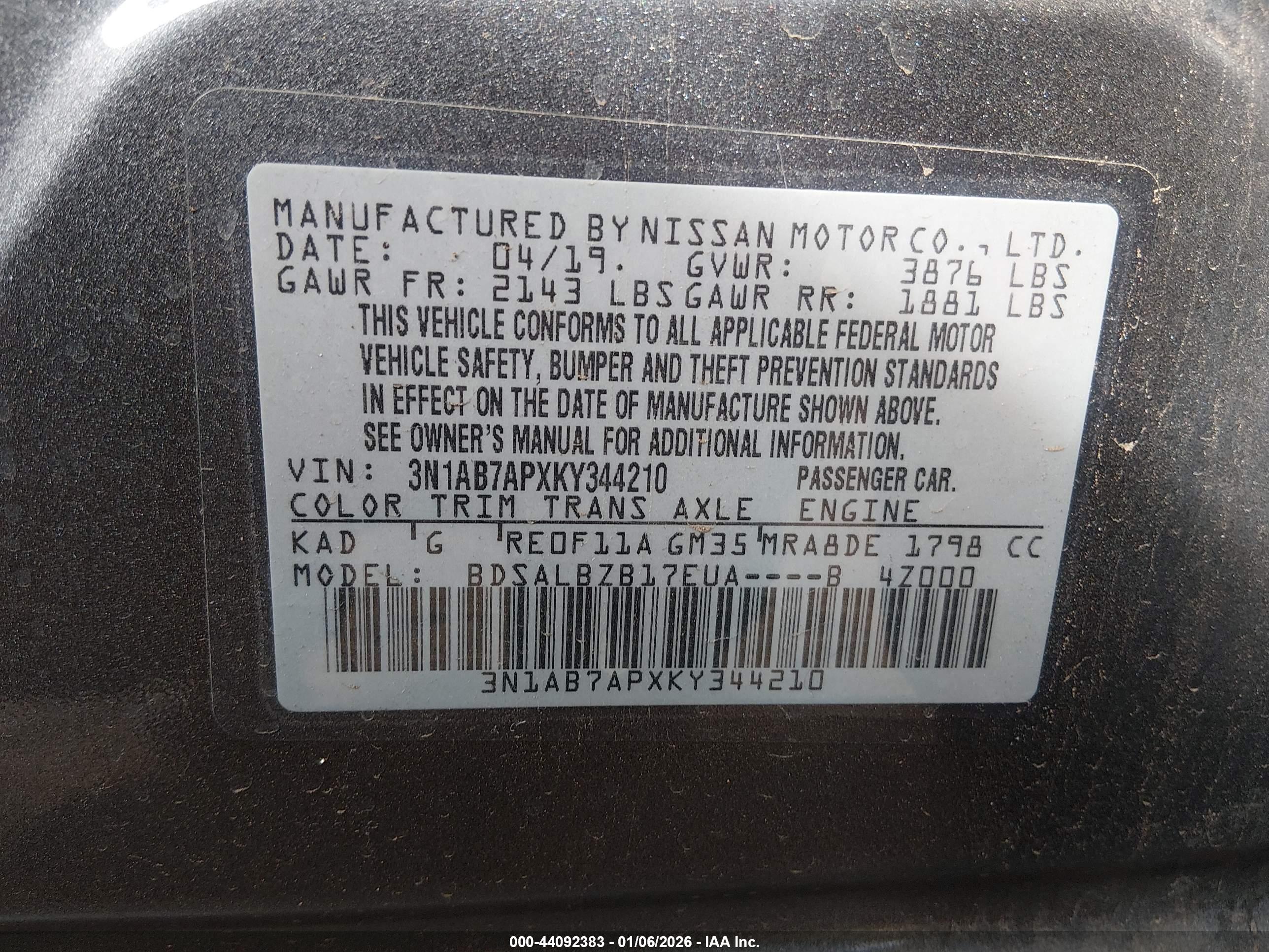 NISSAN SENTRA image 9