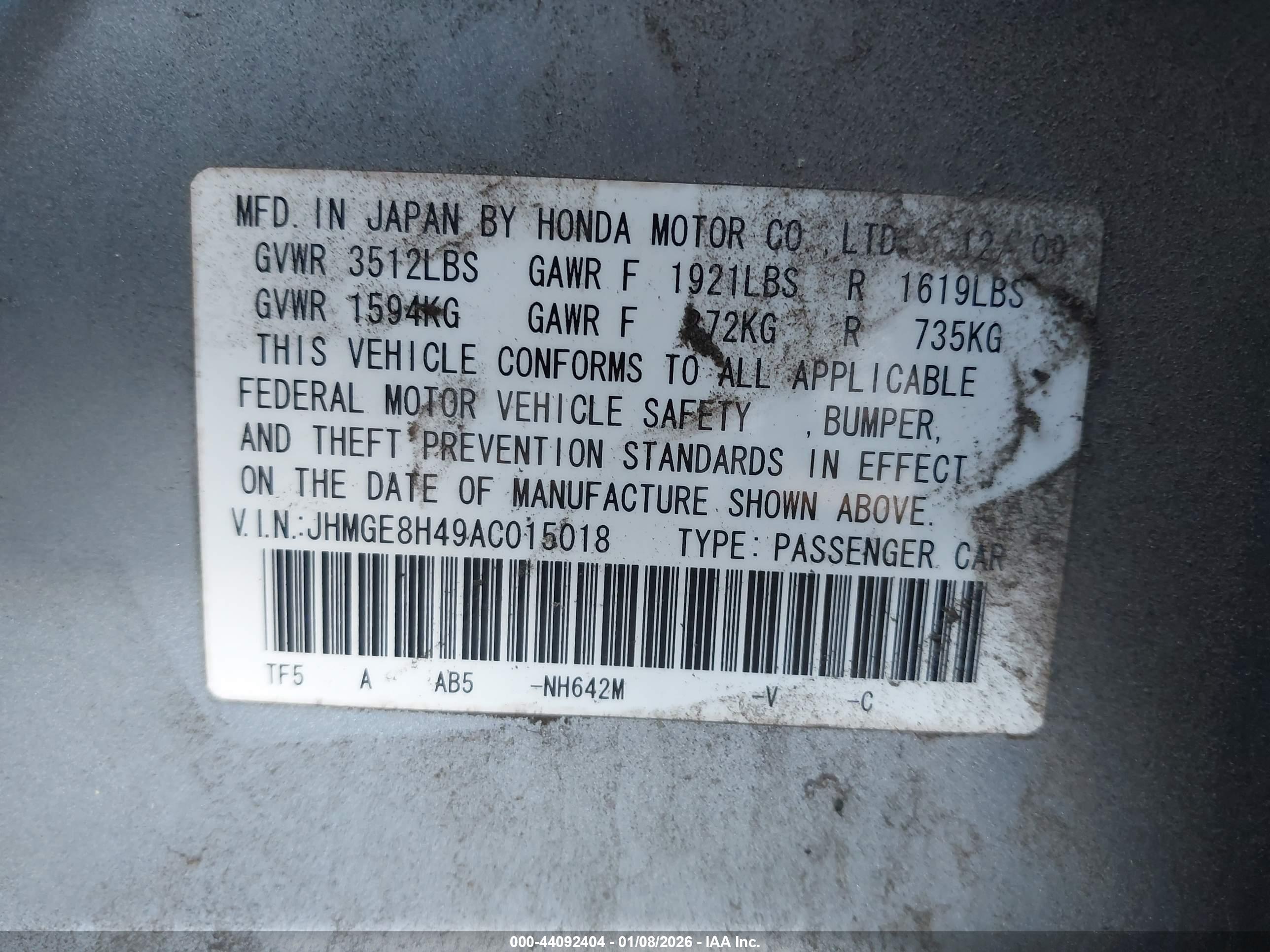 HONDA FIT image 9