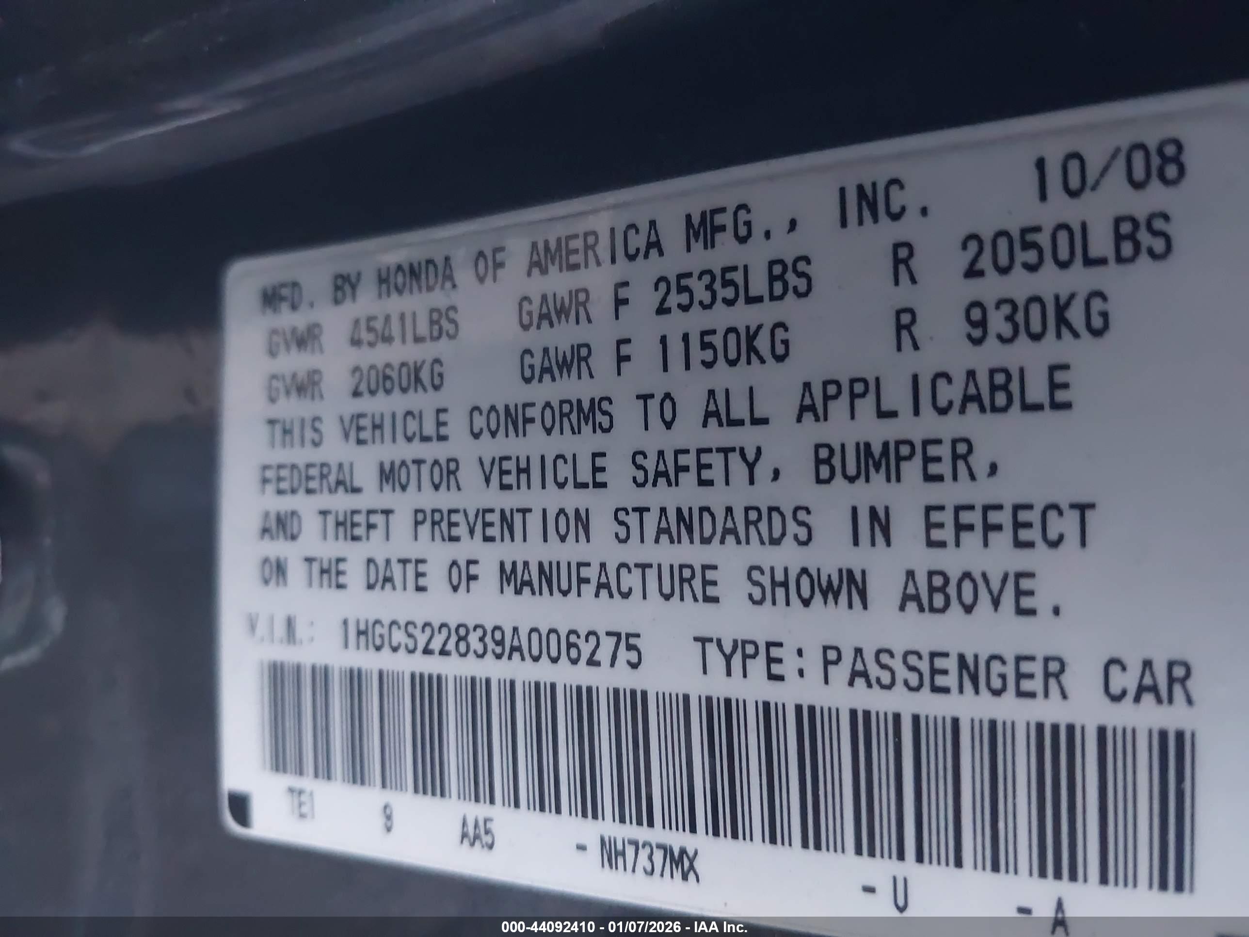 HONDA ACCORD image 9