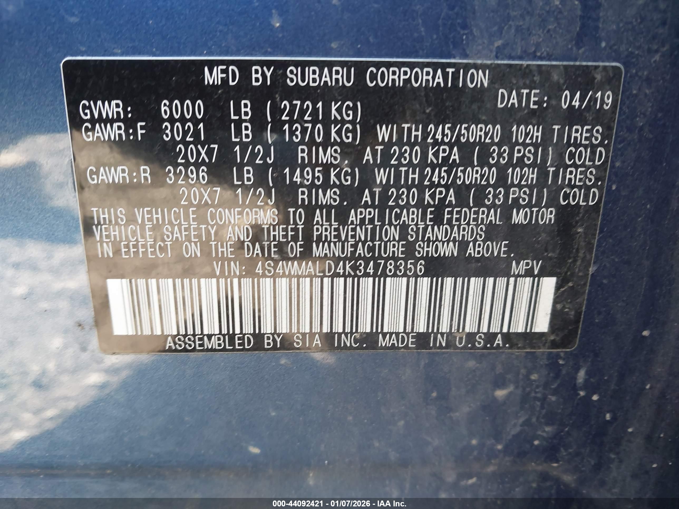 SUBARU ASCENT image 9