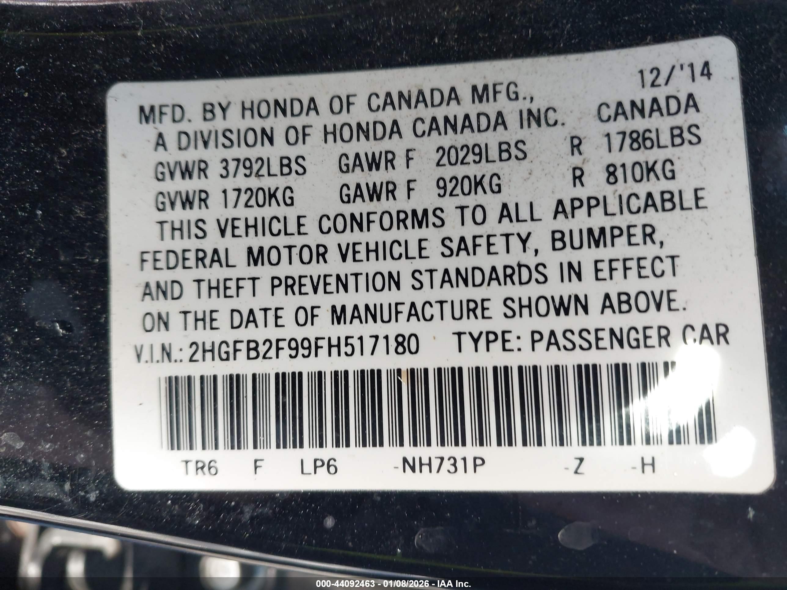 HONDA CIVIC image 9