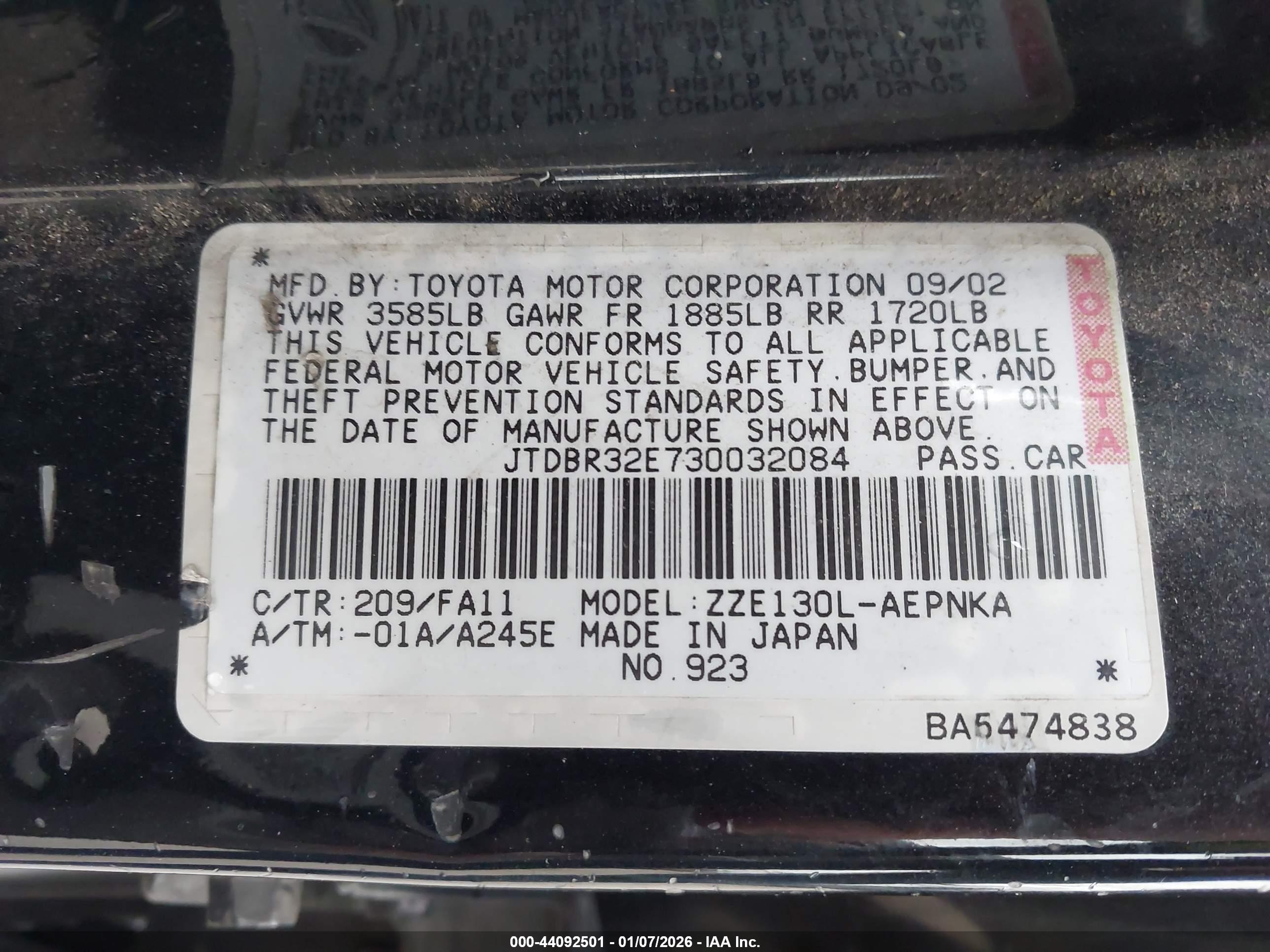 TOYOTA COROLLA image 9