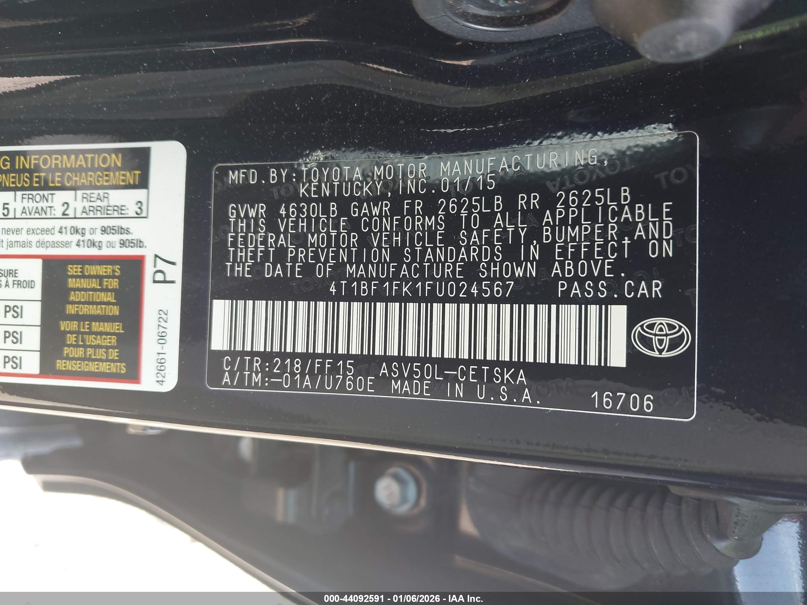 TOYOTA CAMRY image 9