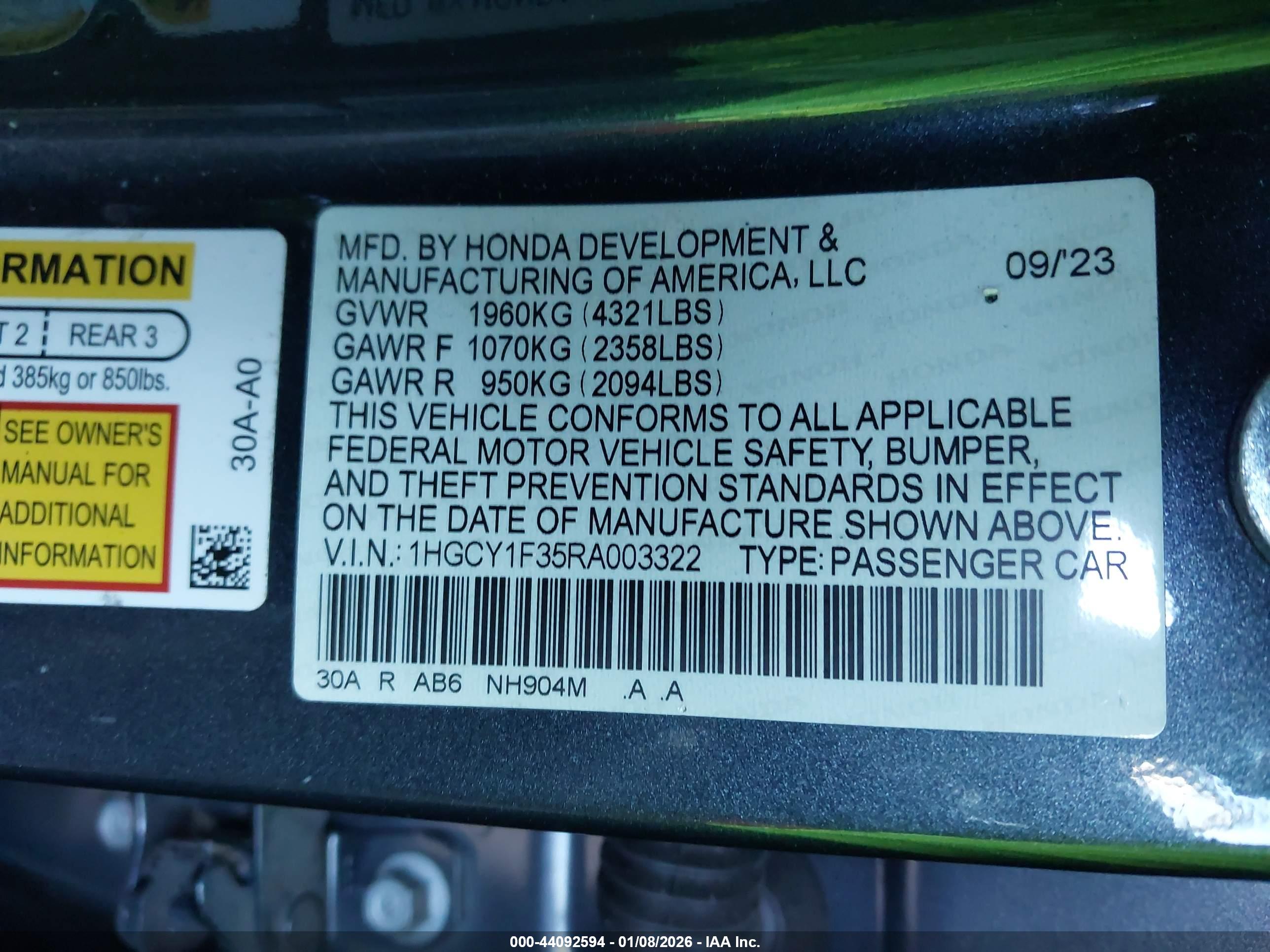HONDA ACCORD image 9