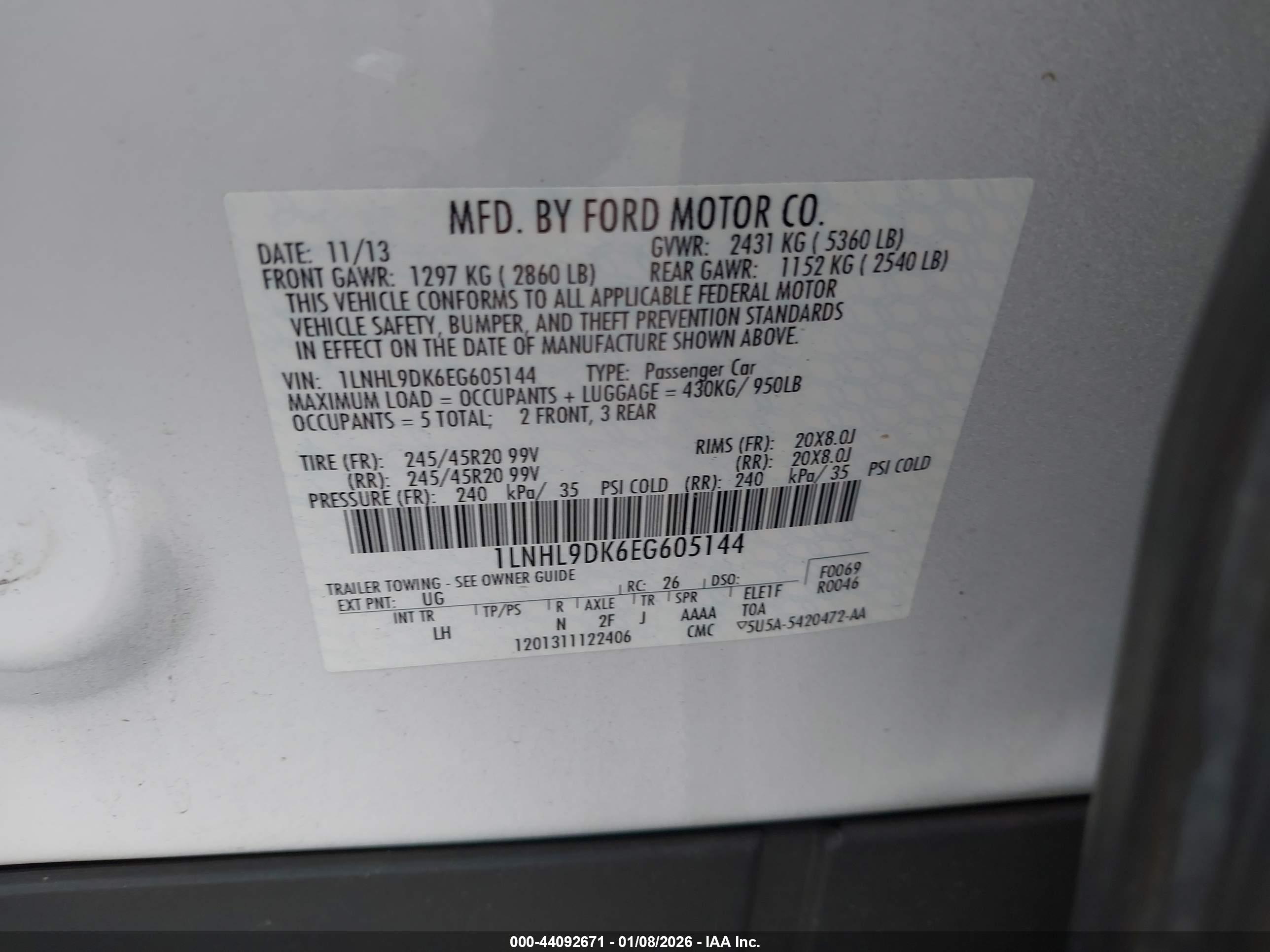 LINCOLN MKS image 9