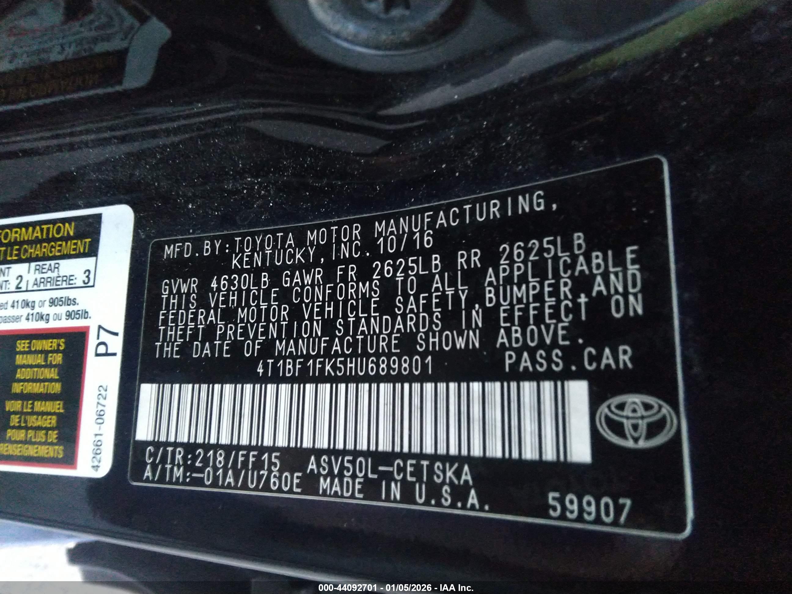 TOYOTA CAMRY image 9