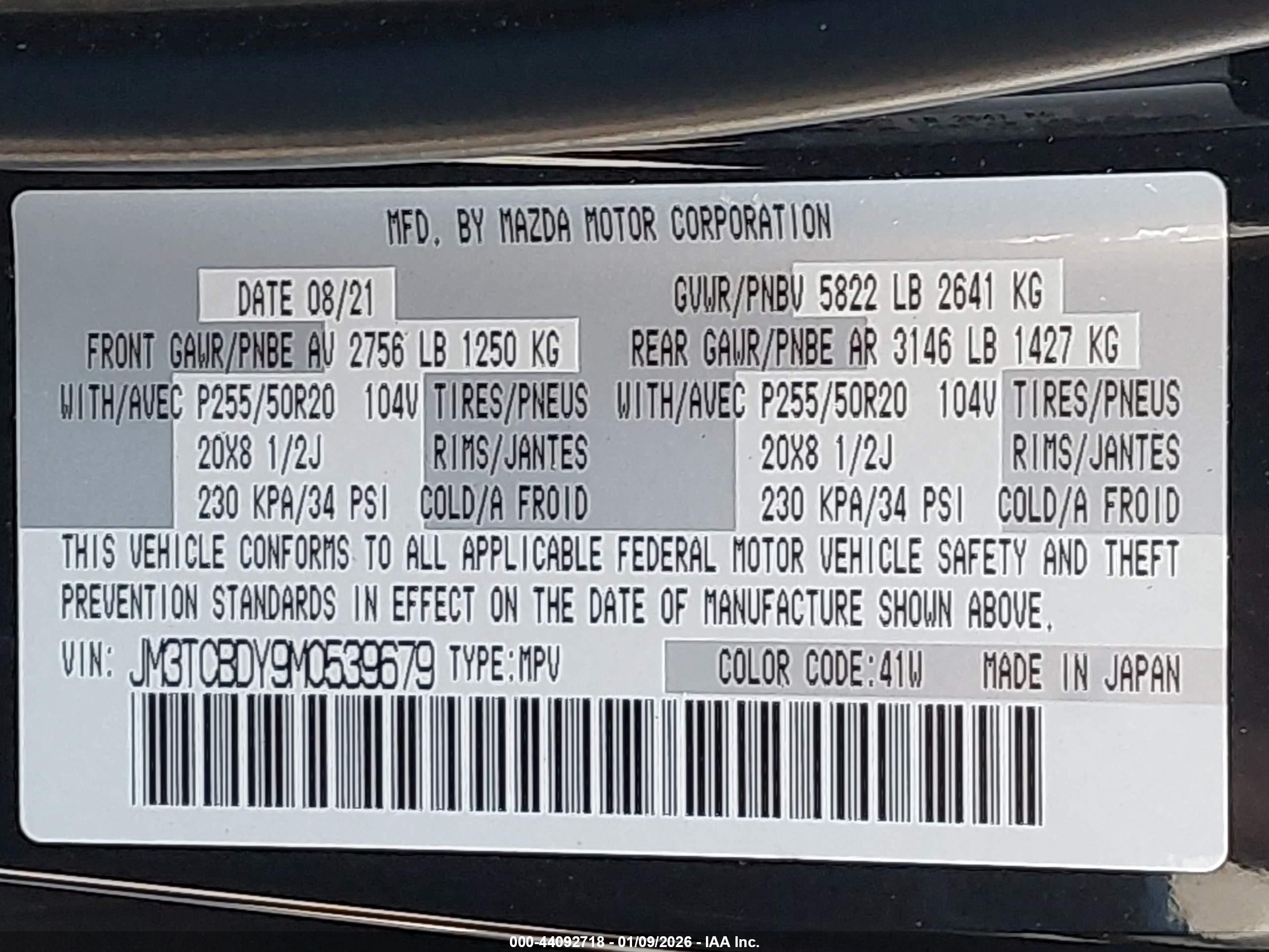 MAZDA CX-9 image 9