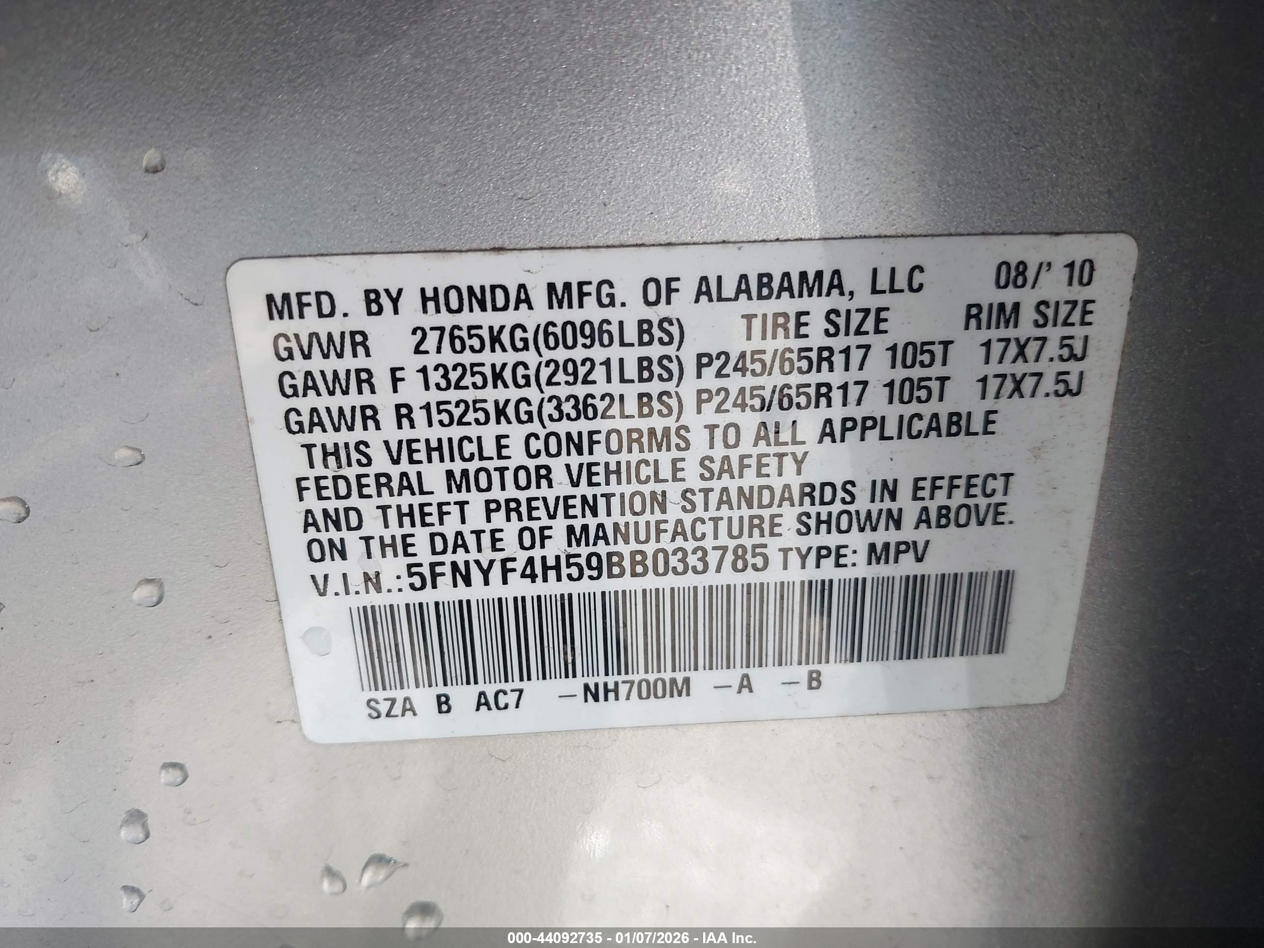 HONDA PILOT image 9