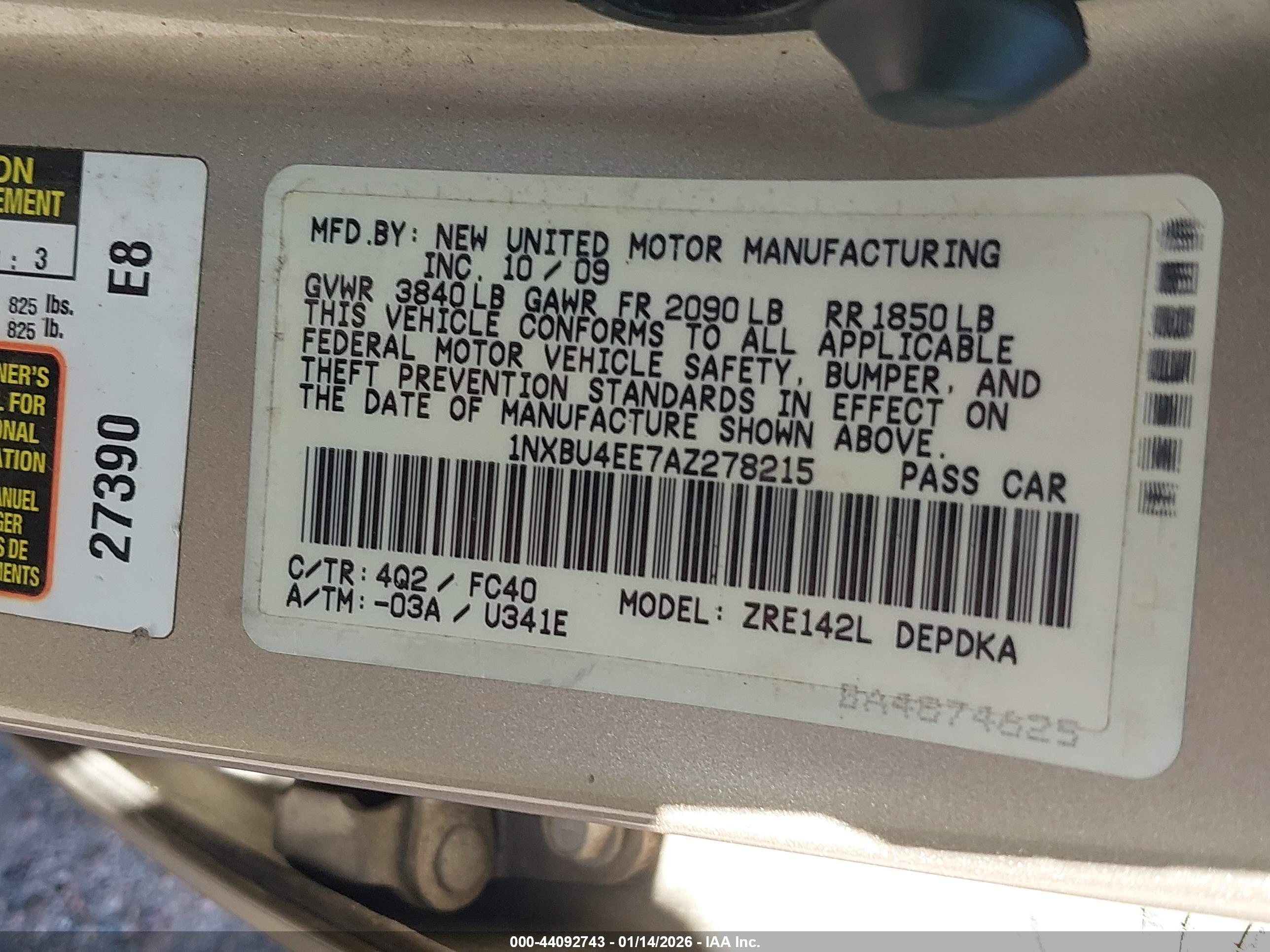 TOYOTA COROLLA image 9