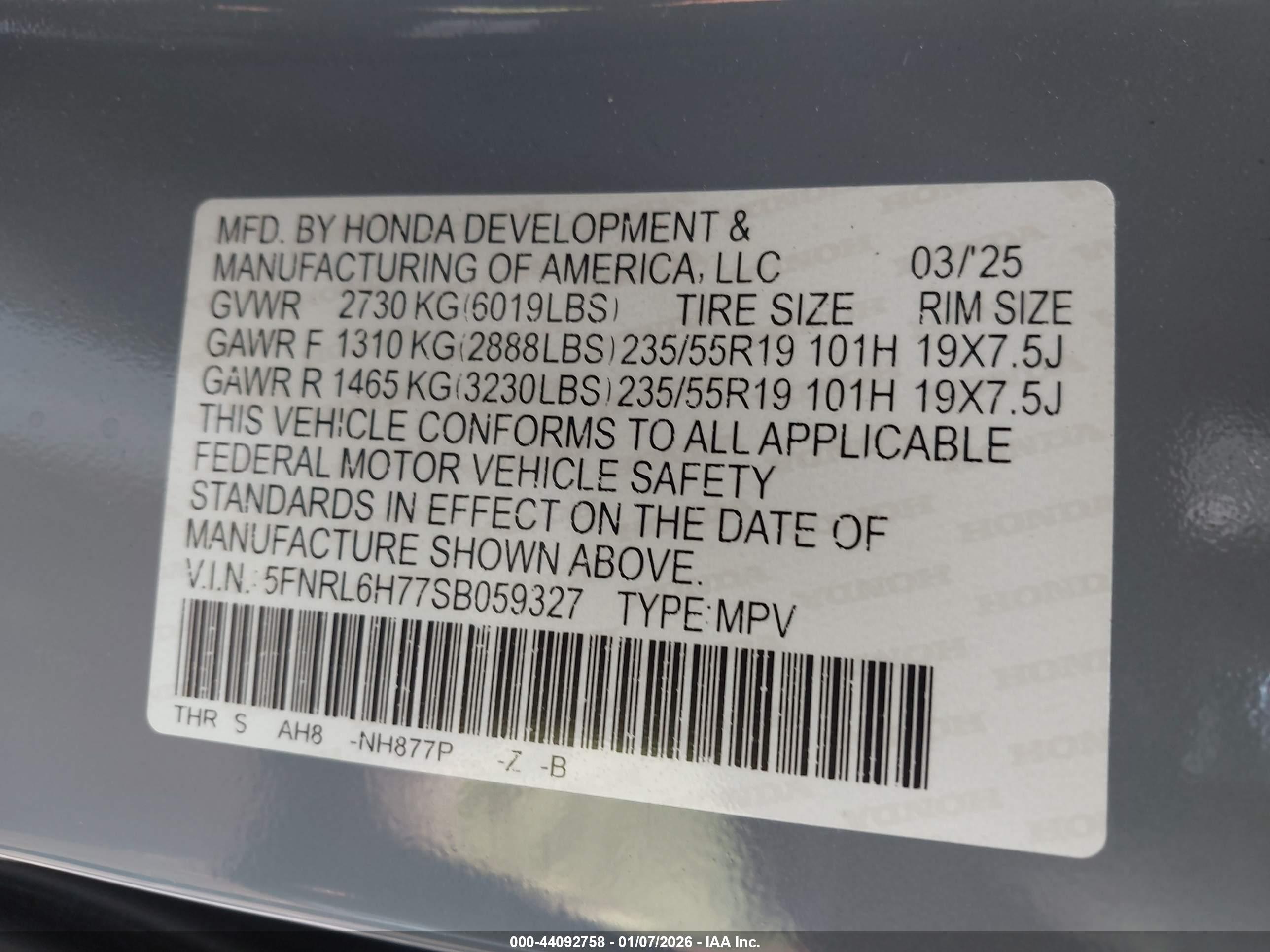 HONDA ODYSSEY image 9