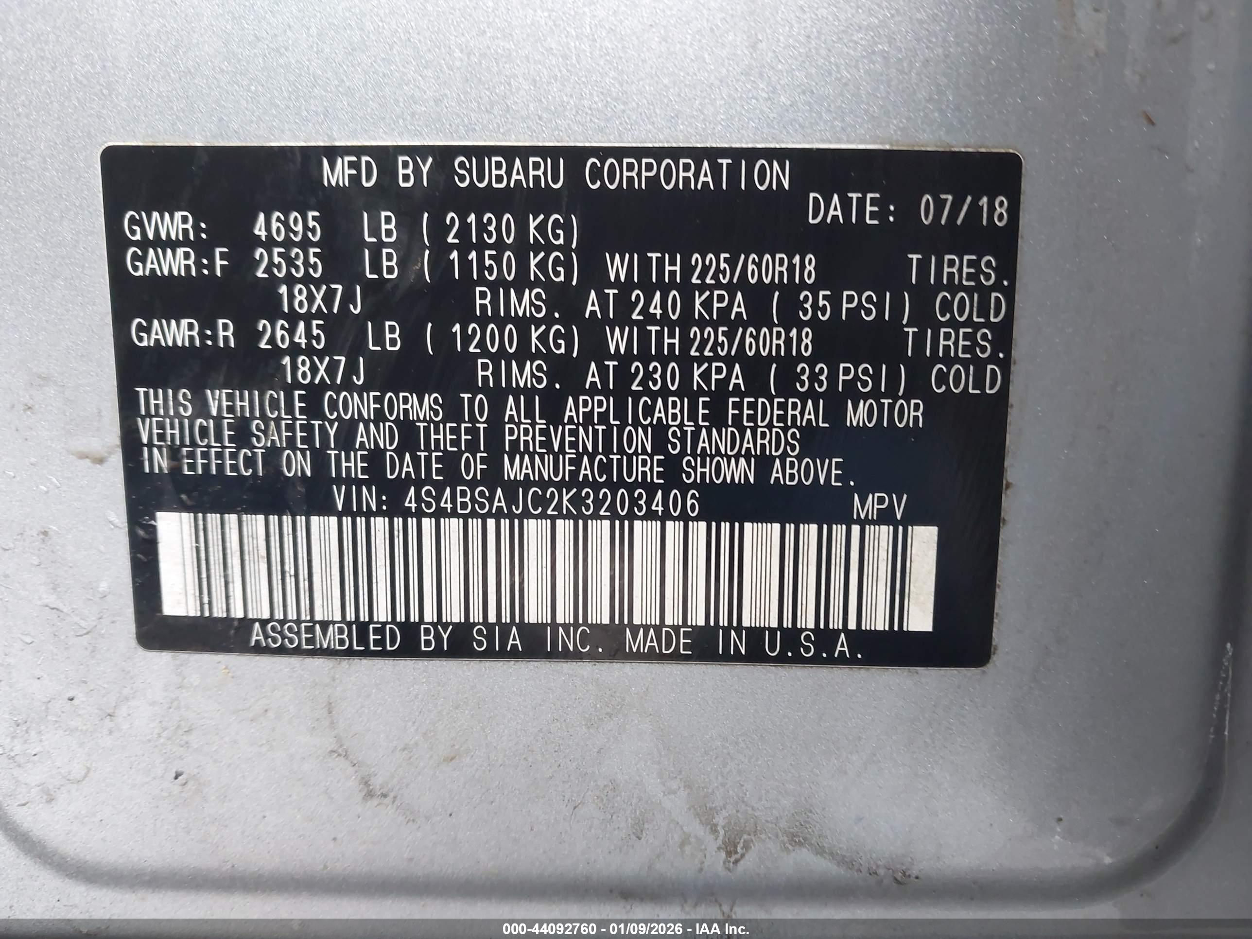 SUBARU OUTBACK image 9