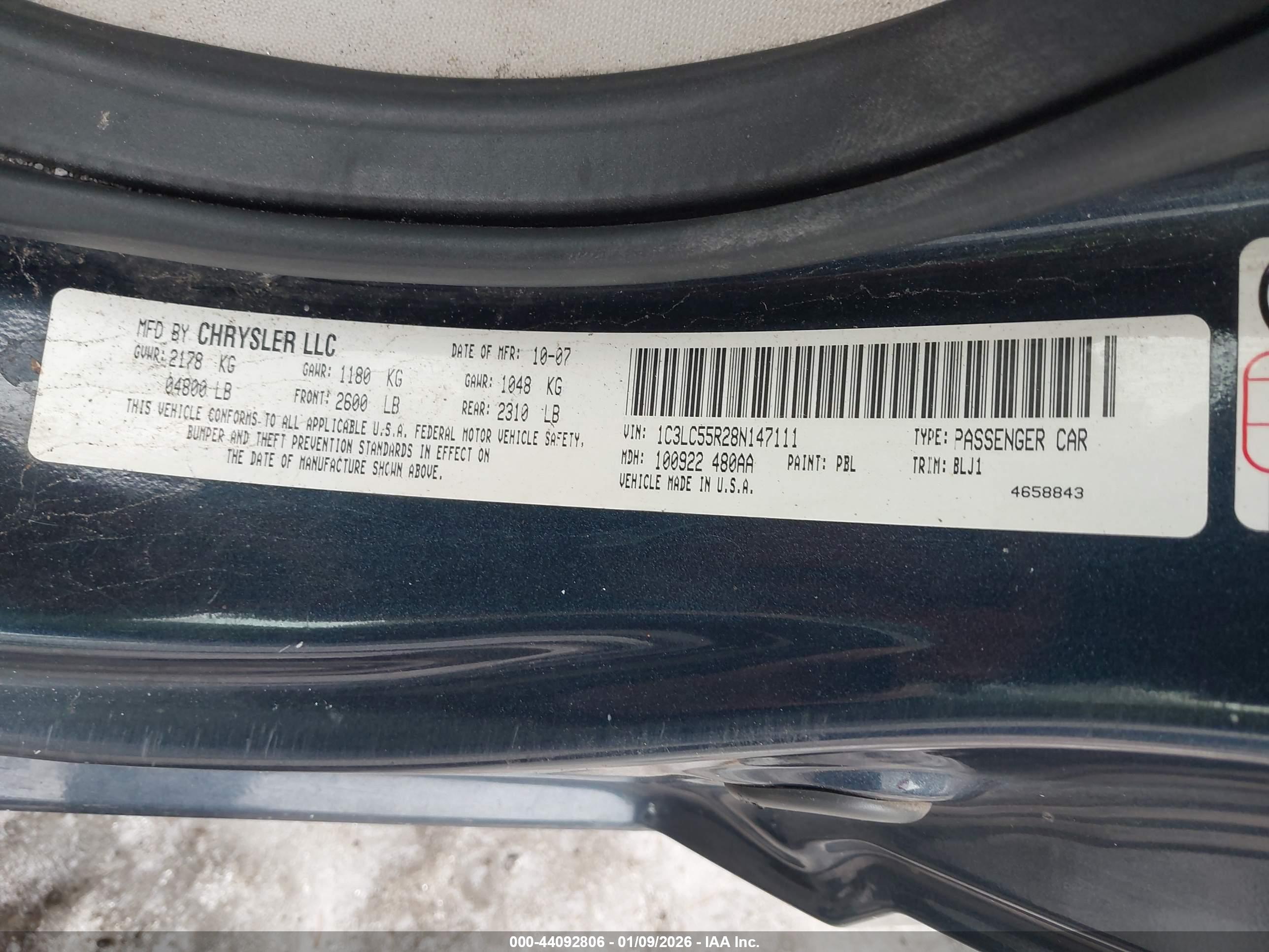 CHRYSLER SEBRING image 9