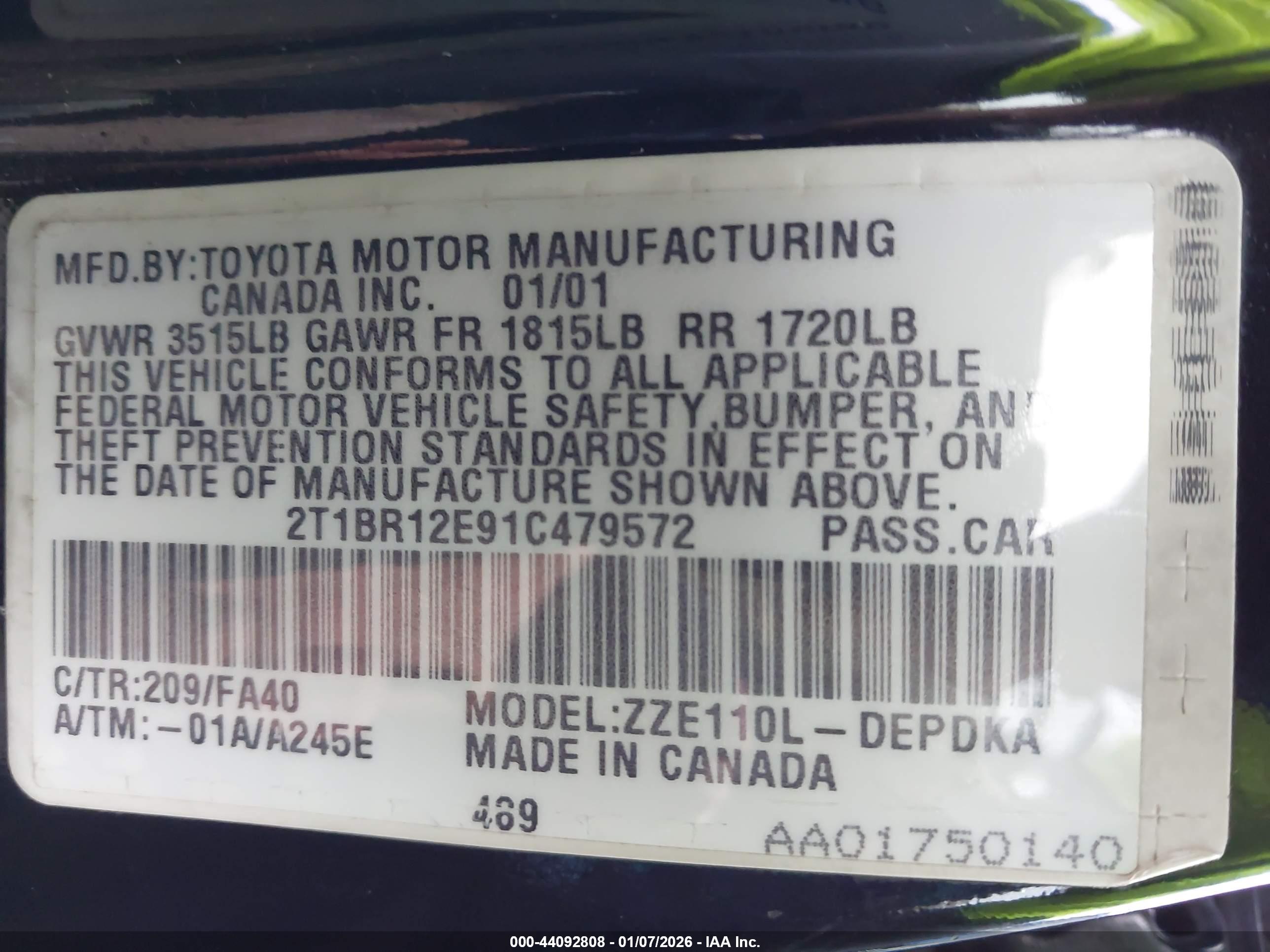 TOYOTA COROLLA image 9