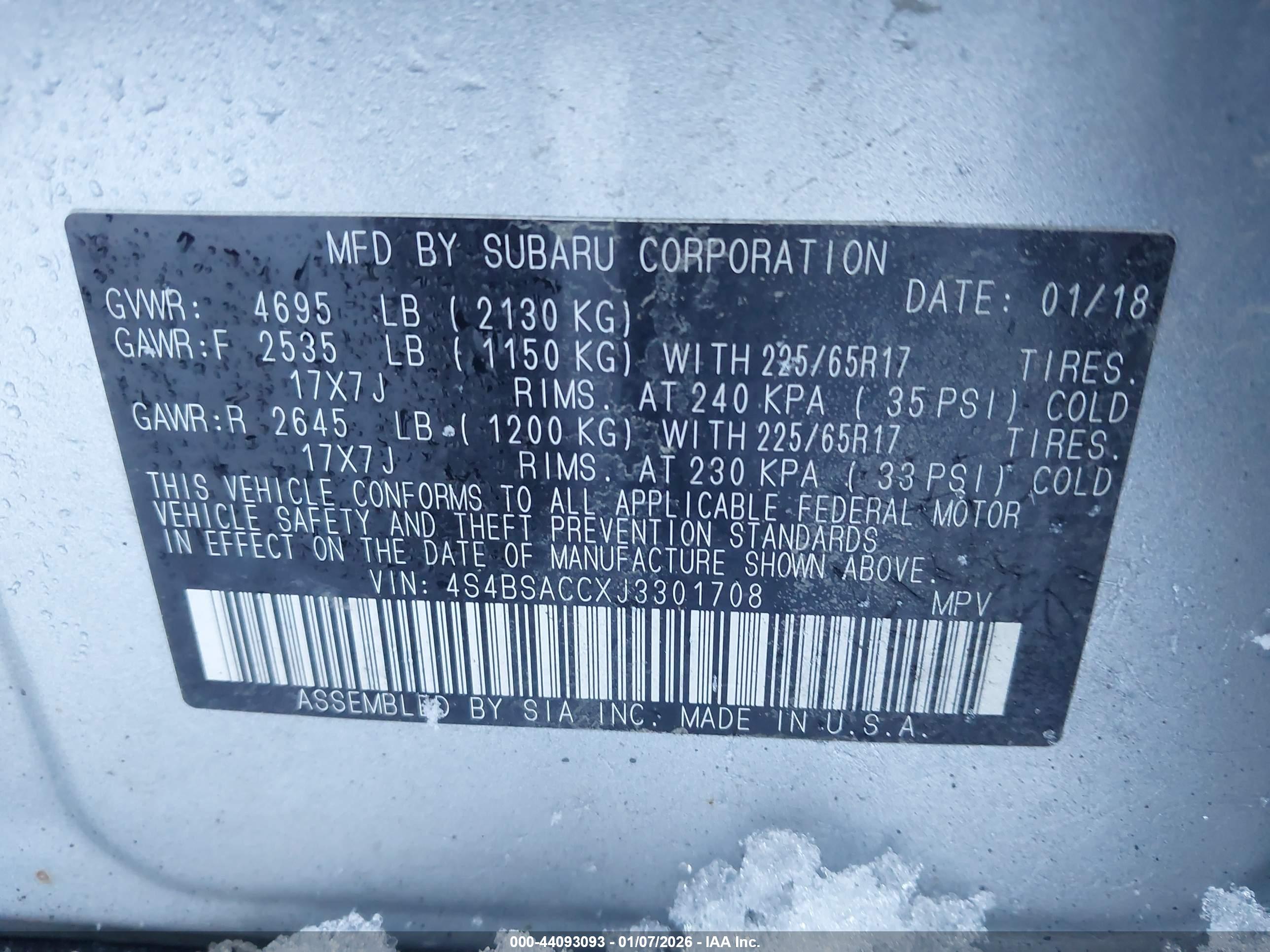 SUBARU OUTBACK image 9