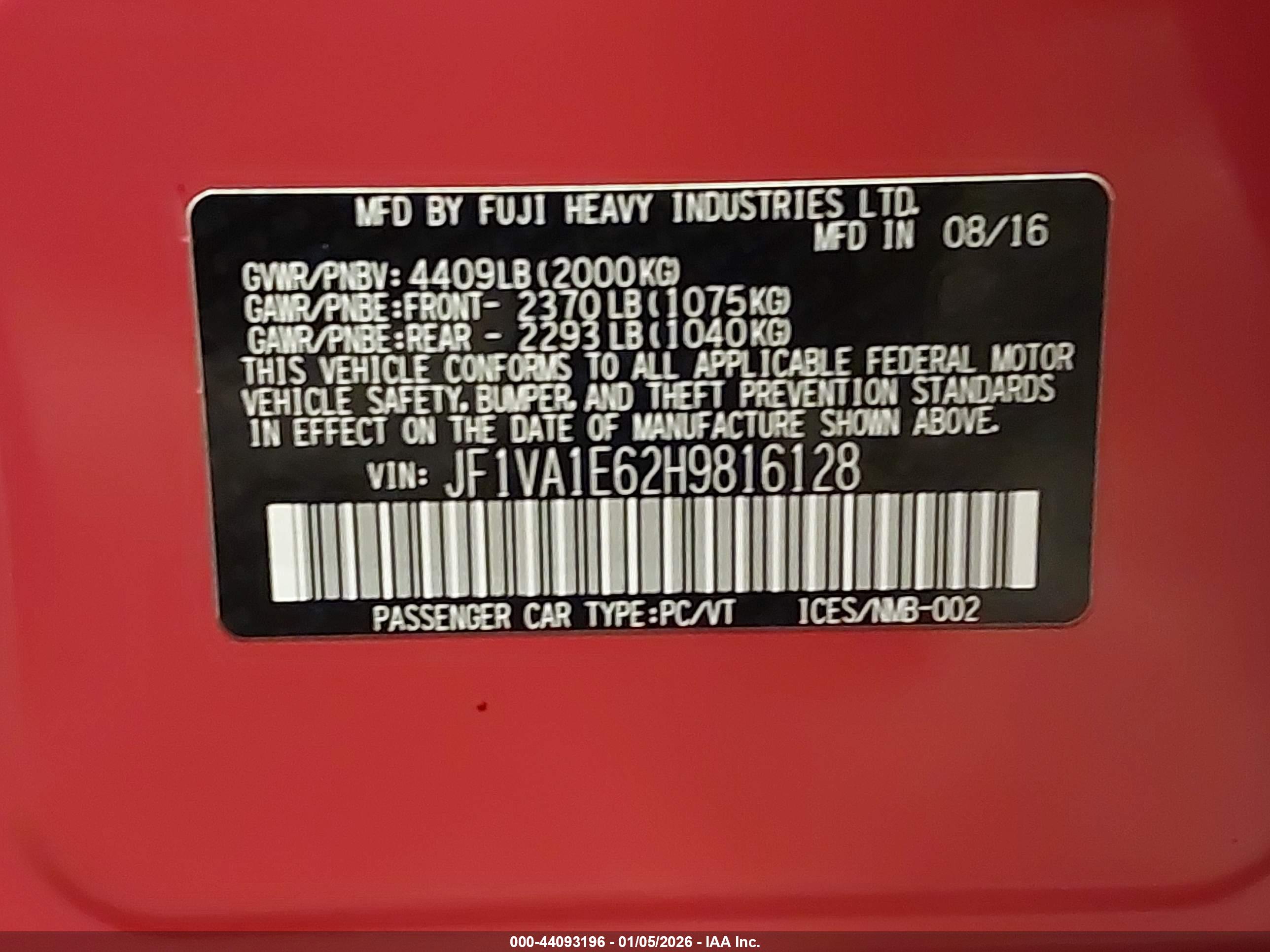 SUBARU WRX image 9