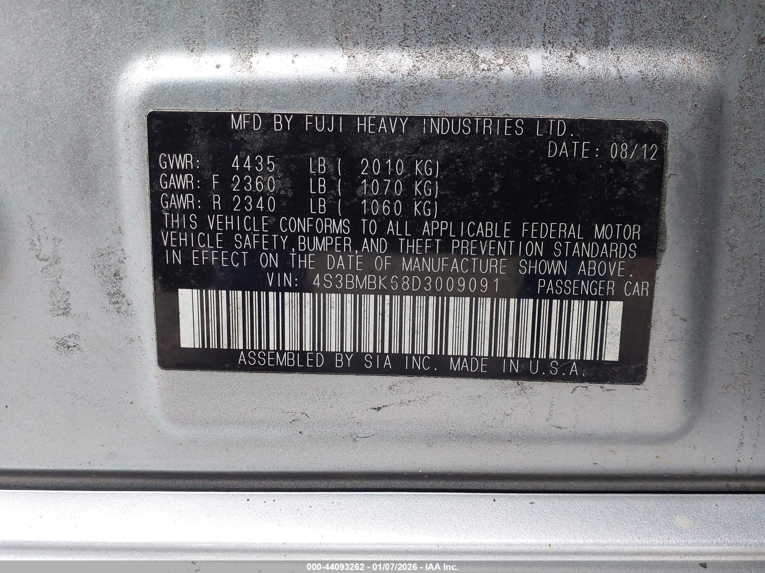 SUBARU LEGACY image 9