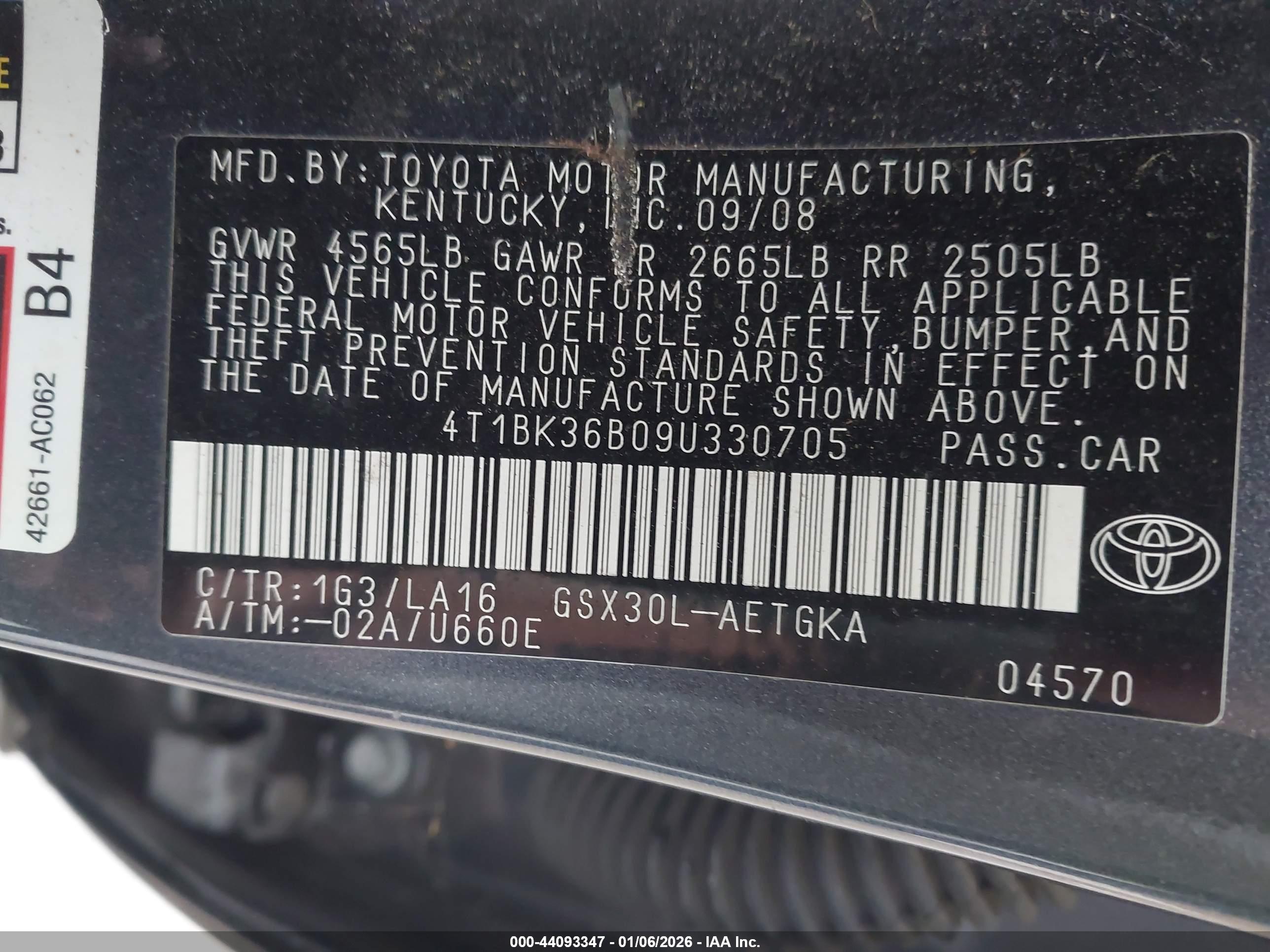 TOYOTA AVALON image 9