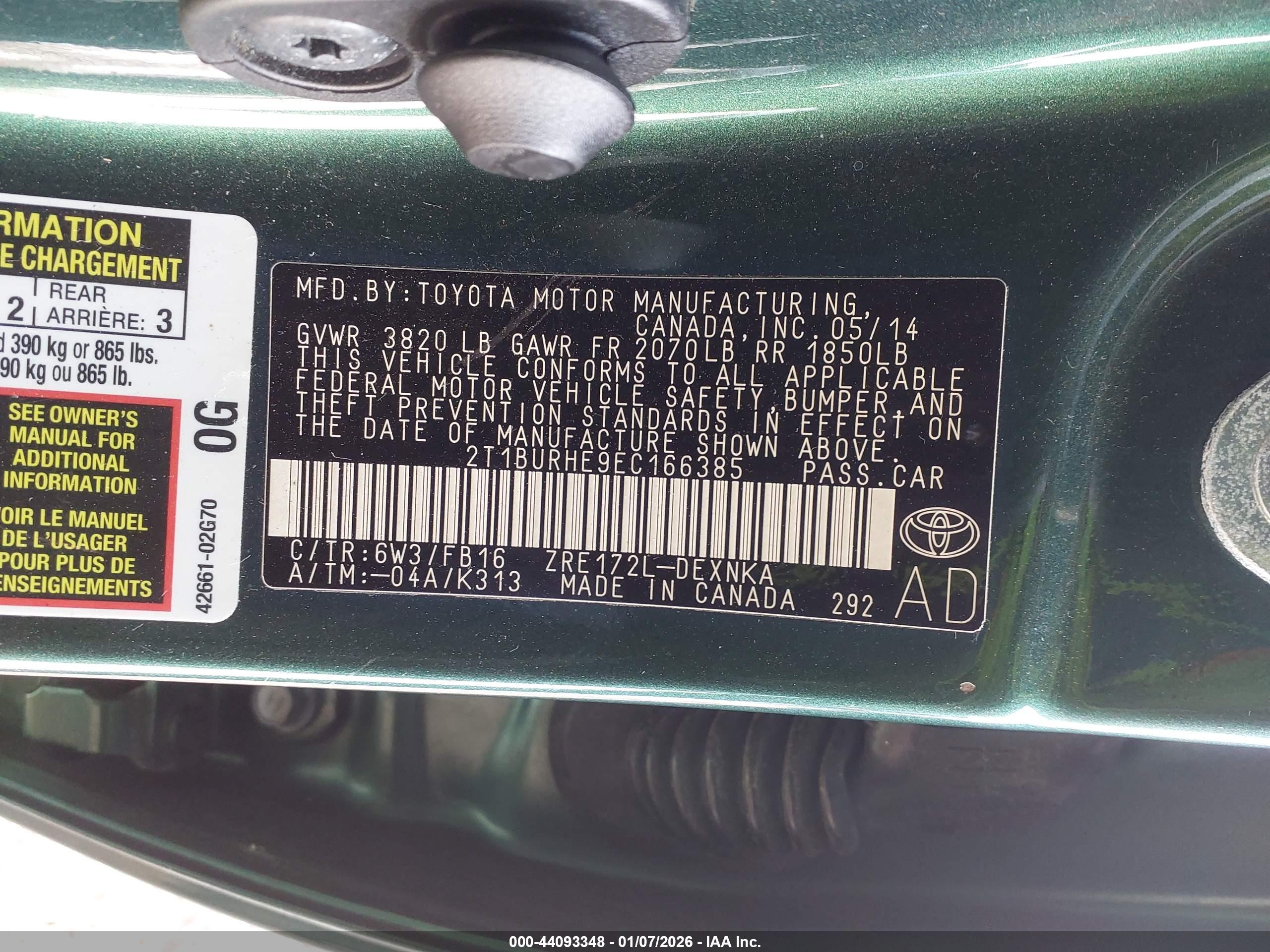 TOYOTA COROLLA image 9