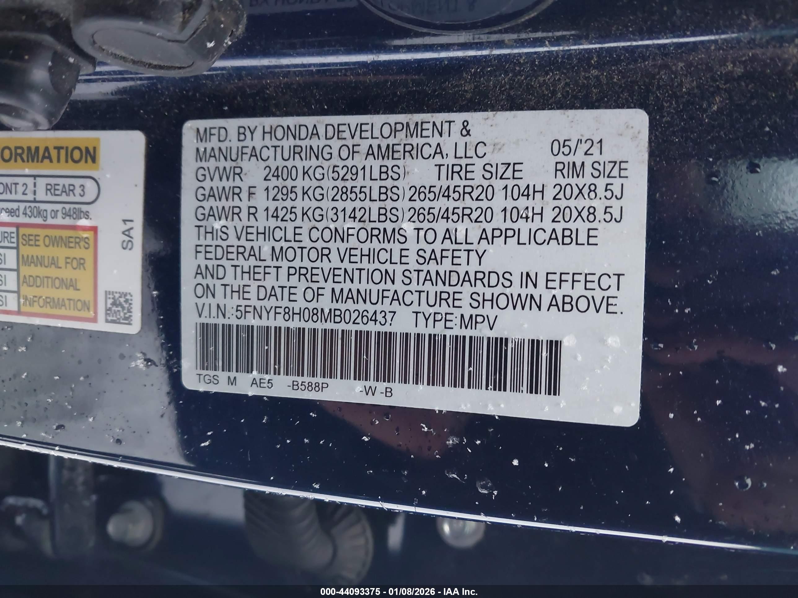 HONDA PASSPORT image 9
