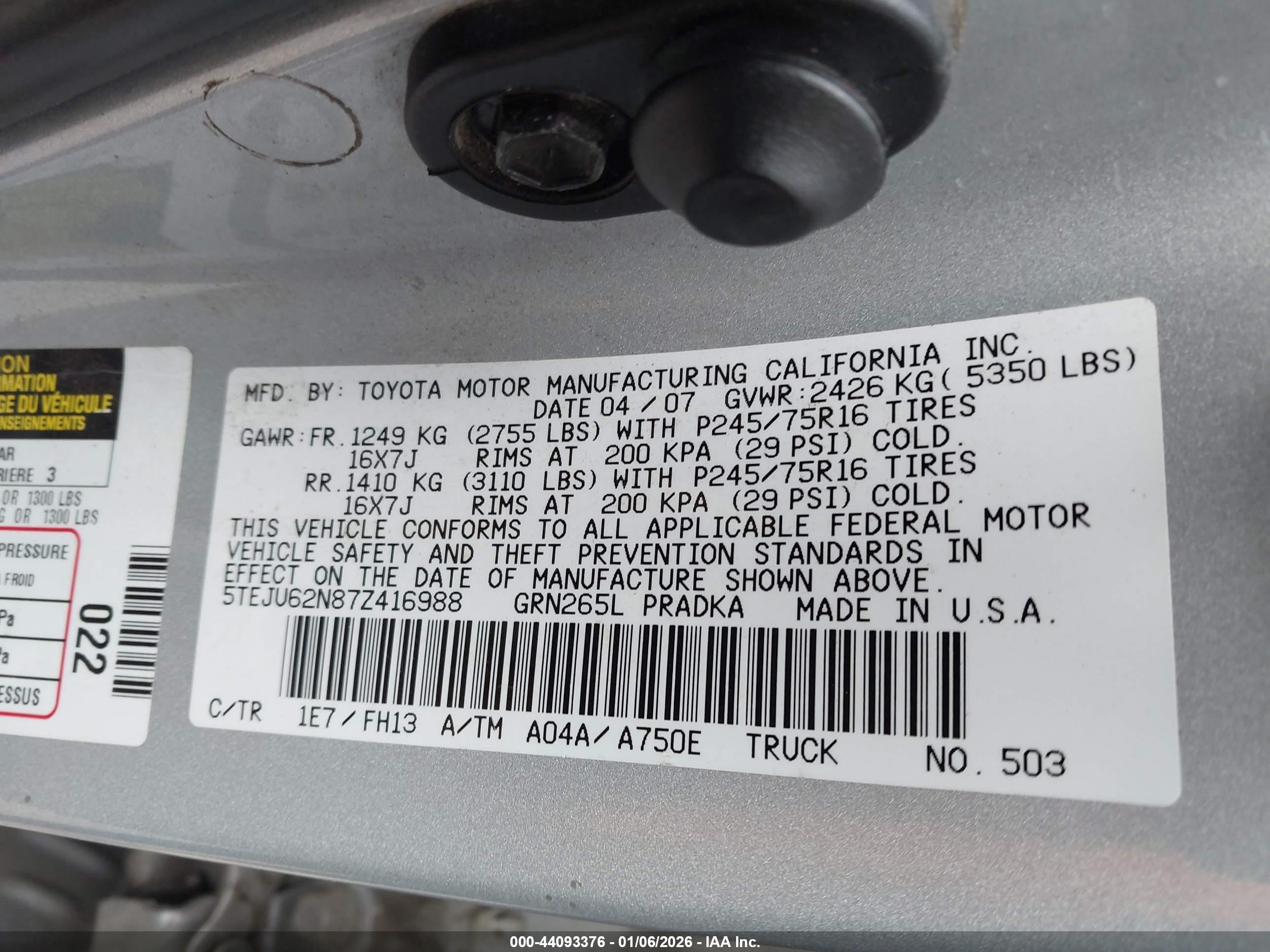 TOYOTA TACOMA image 9