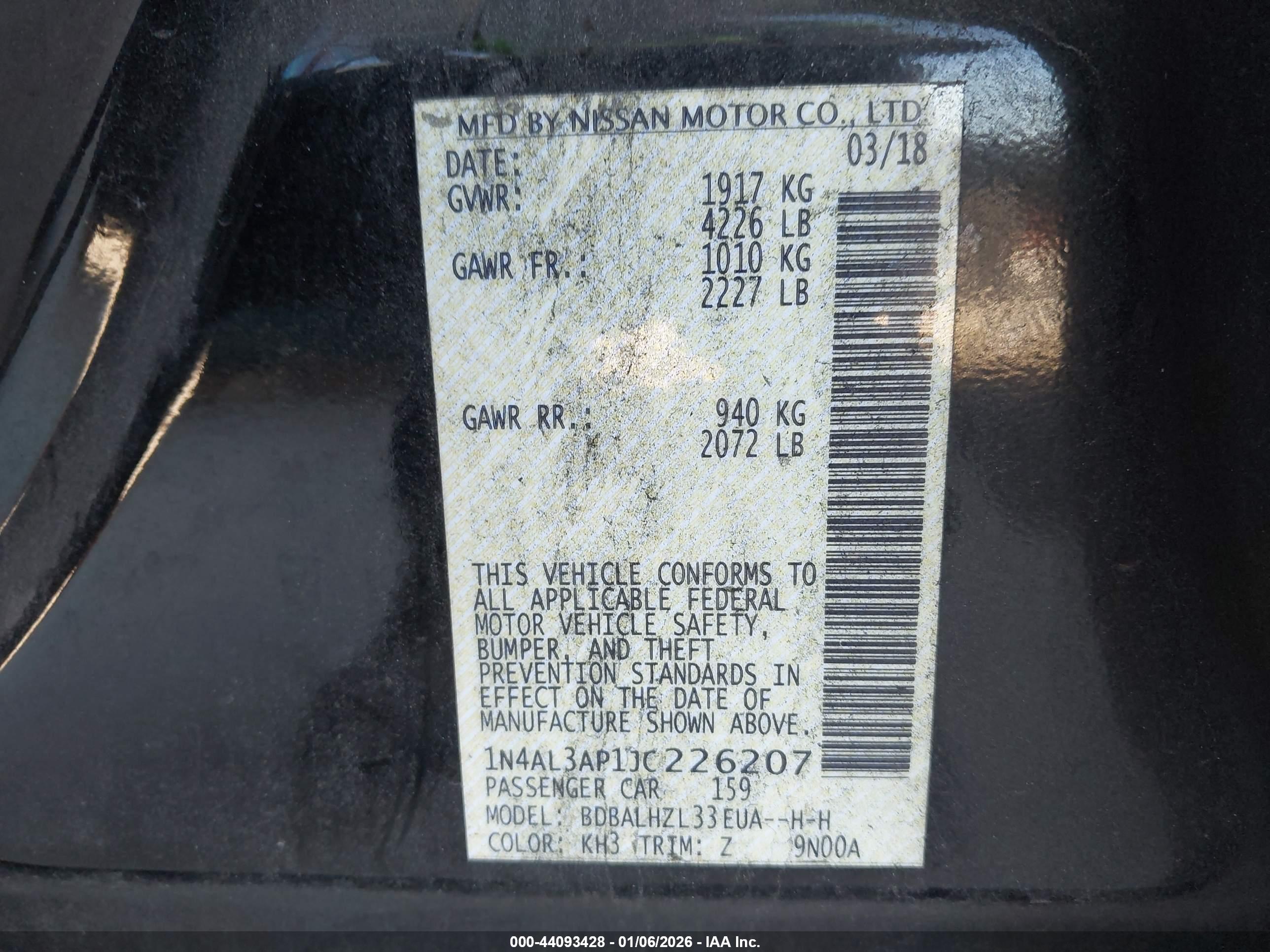 NISSAN ALTIMA image 9