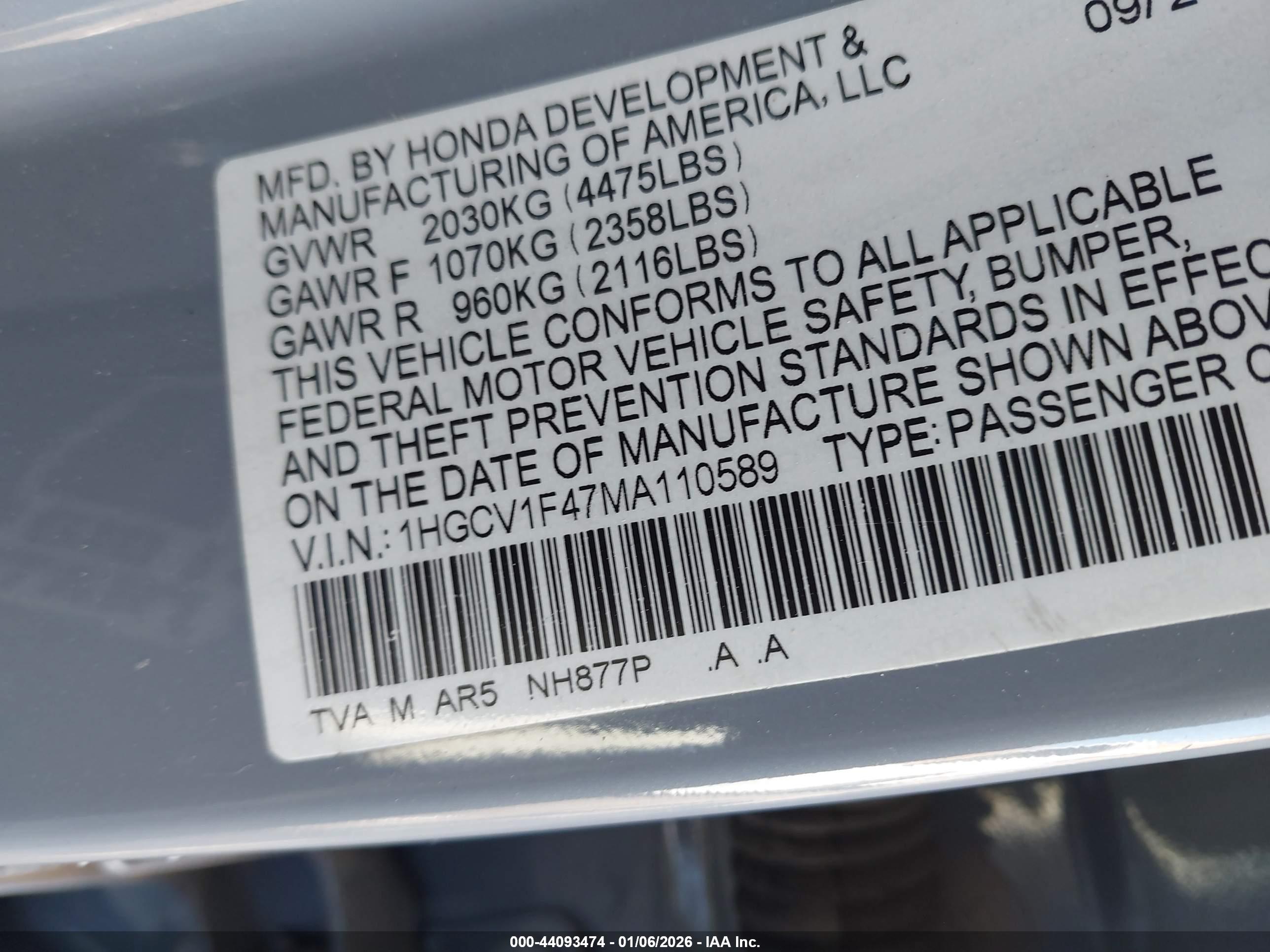 HONDA ACCORD image 9