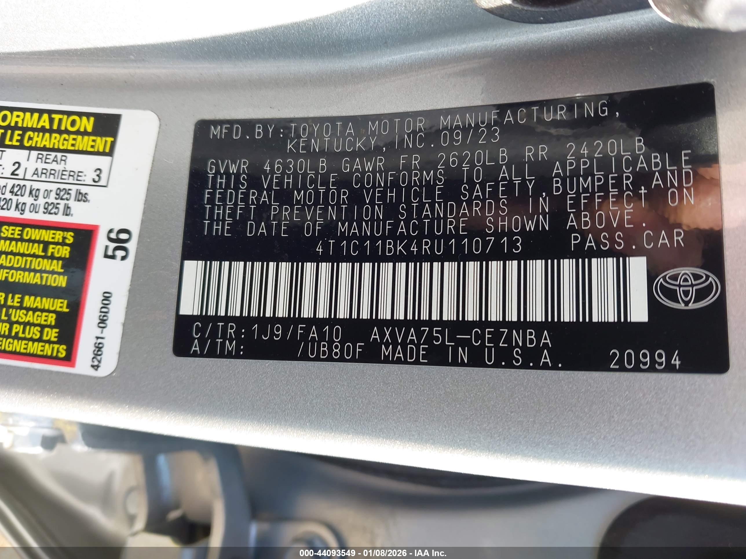 TOYOTA CAMRY image 9