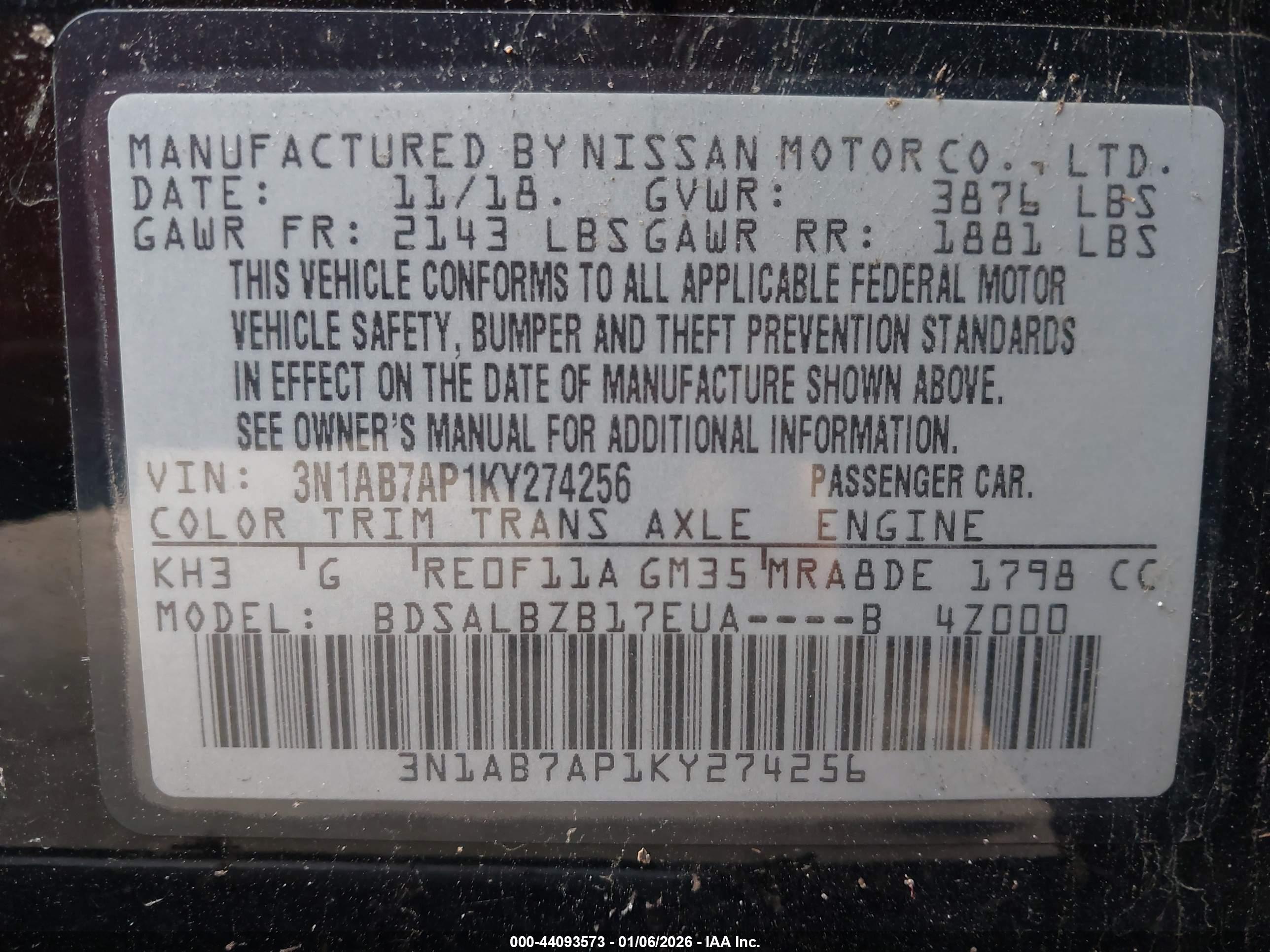 NISSAN SENTRA image 9