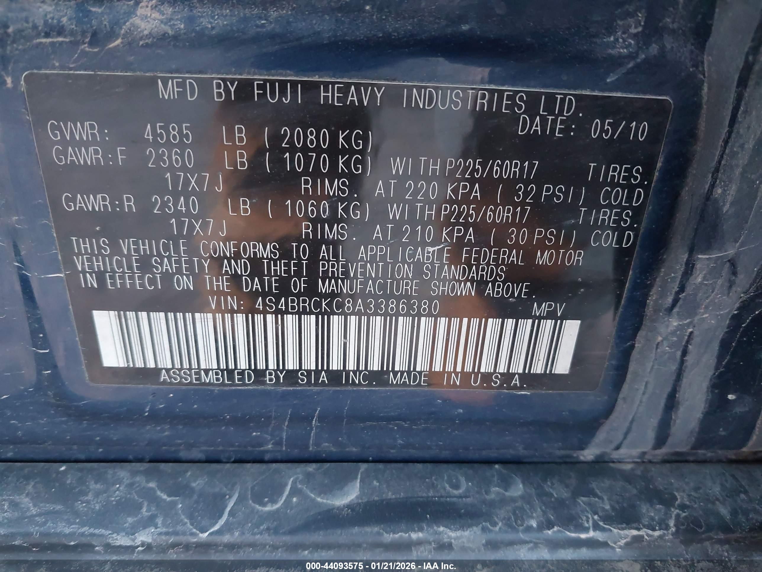 SUBARU OUTBACK image 9