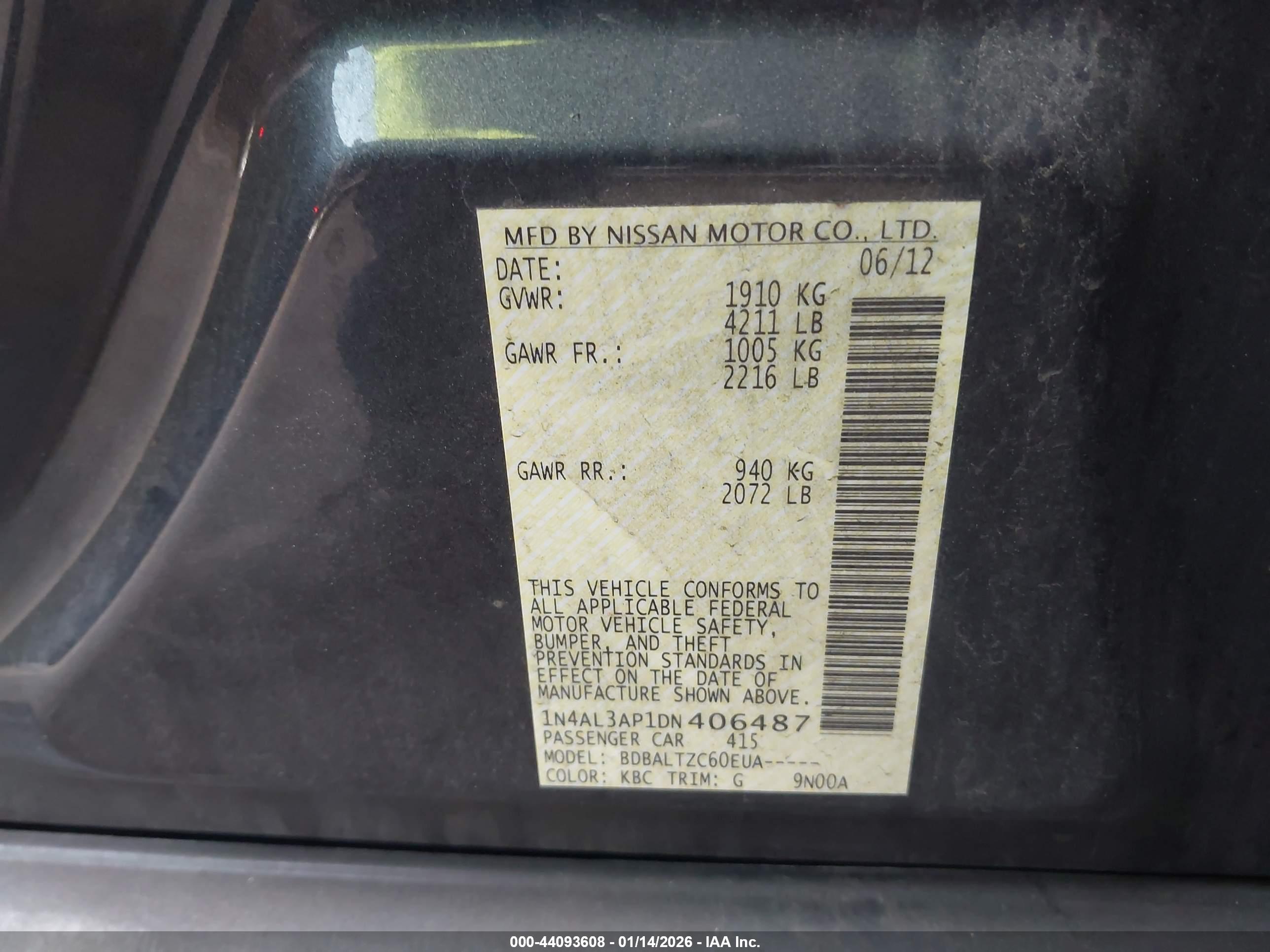 NISSAN ALTIMA image 9