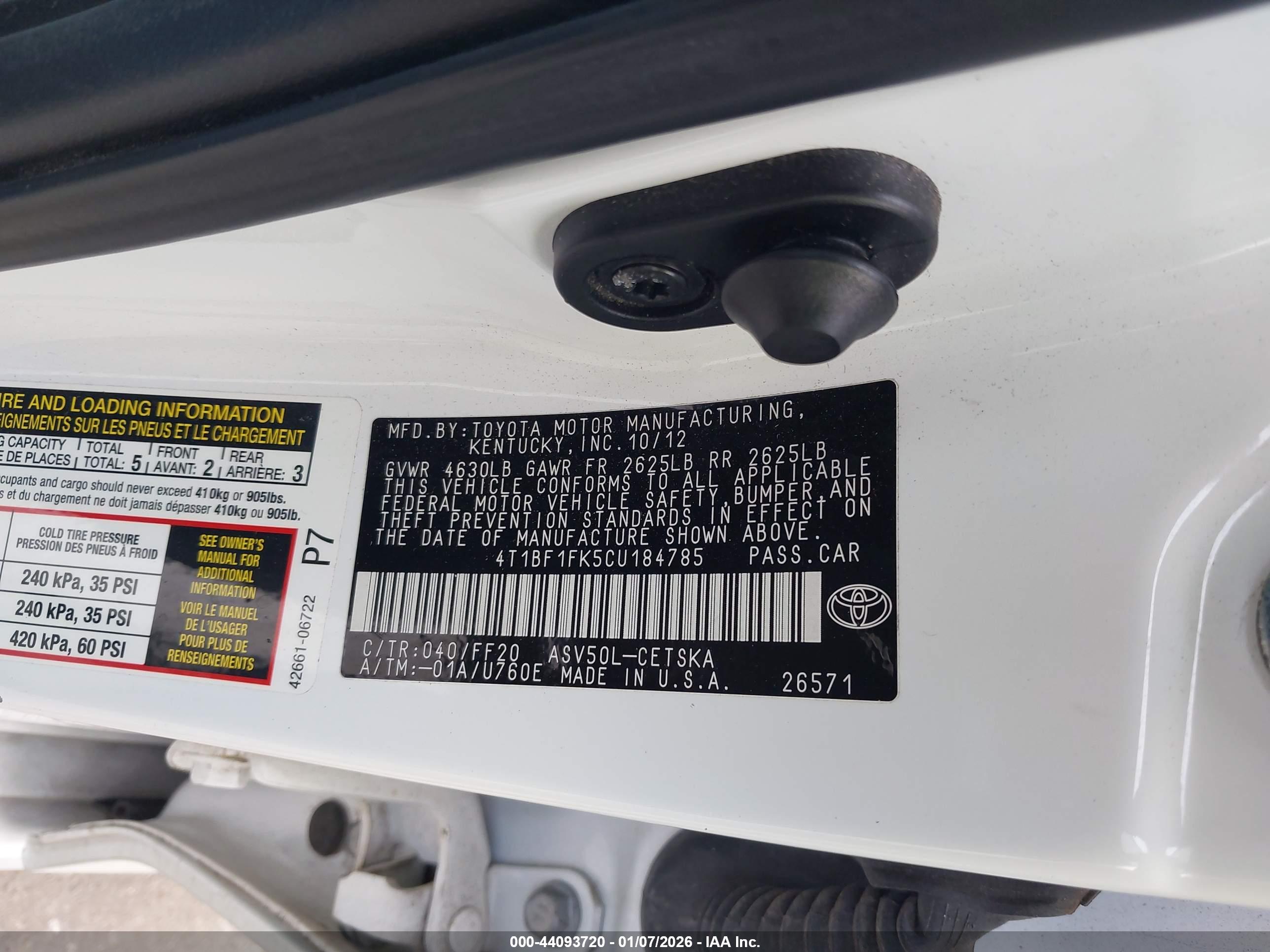 TOYOTA CAMRY image 9