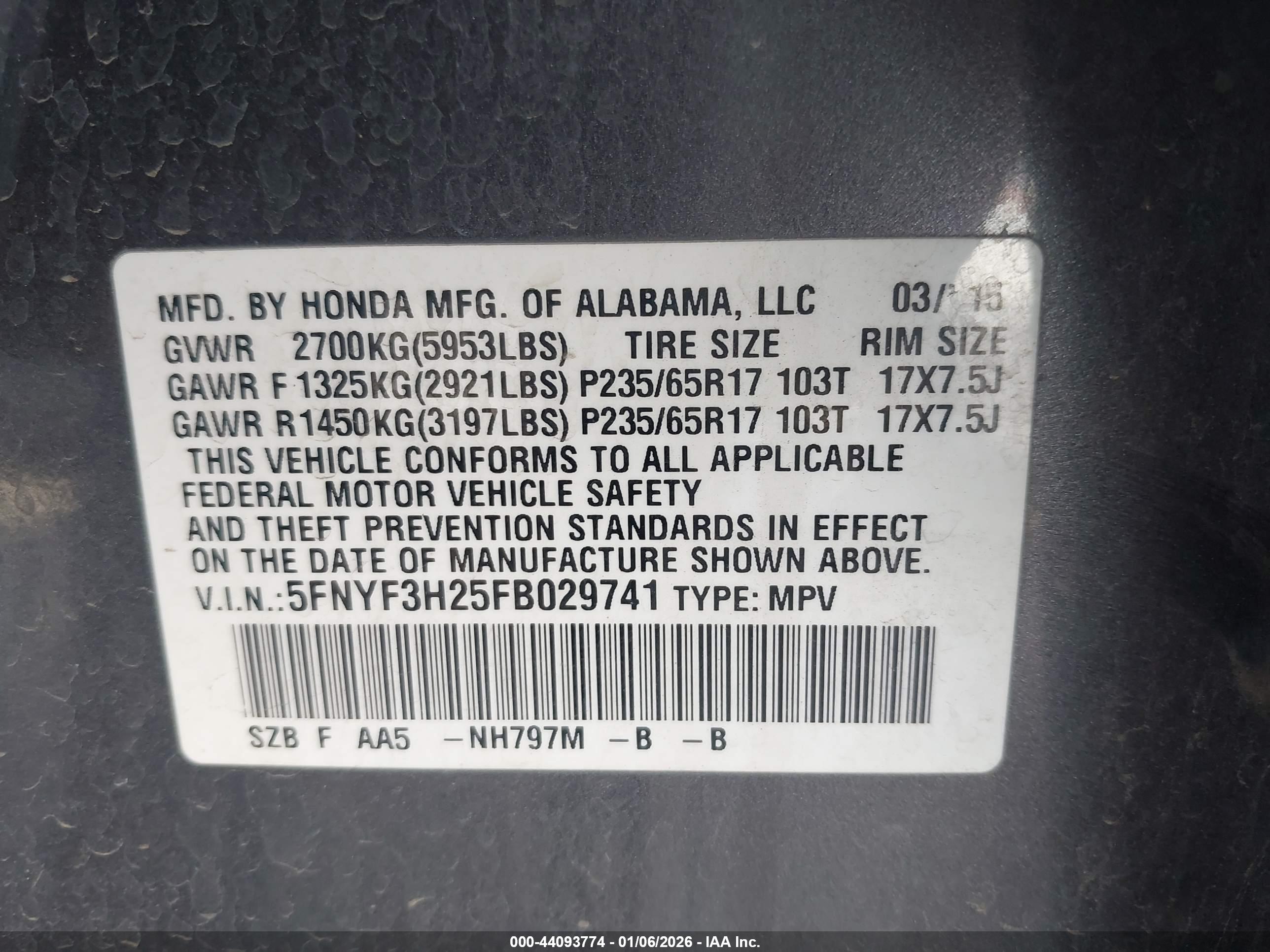 HONDA PILOT image 9
