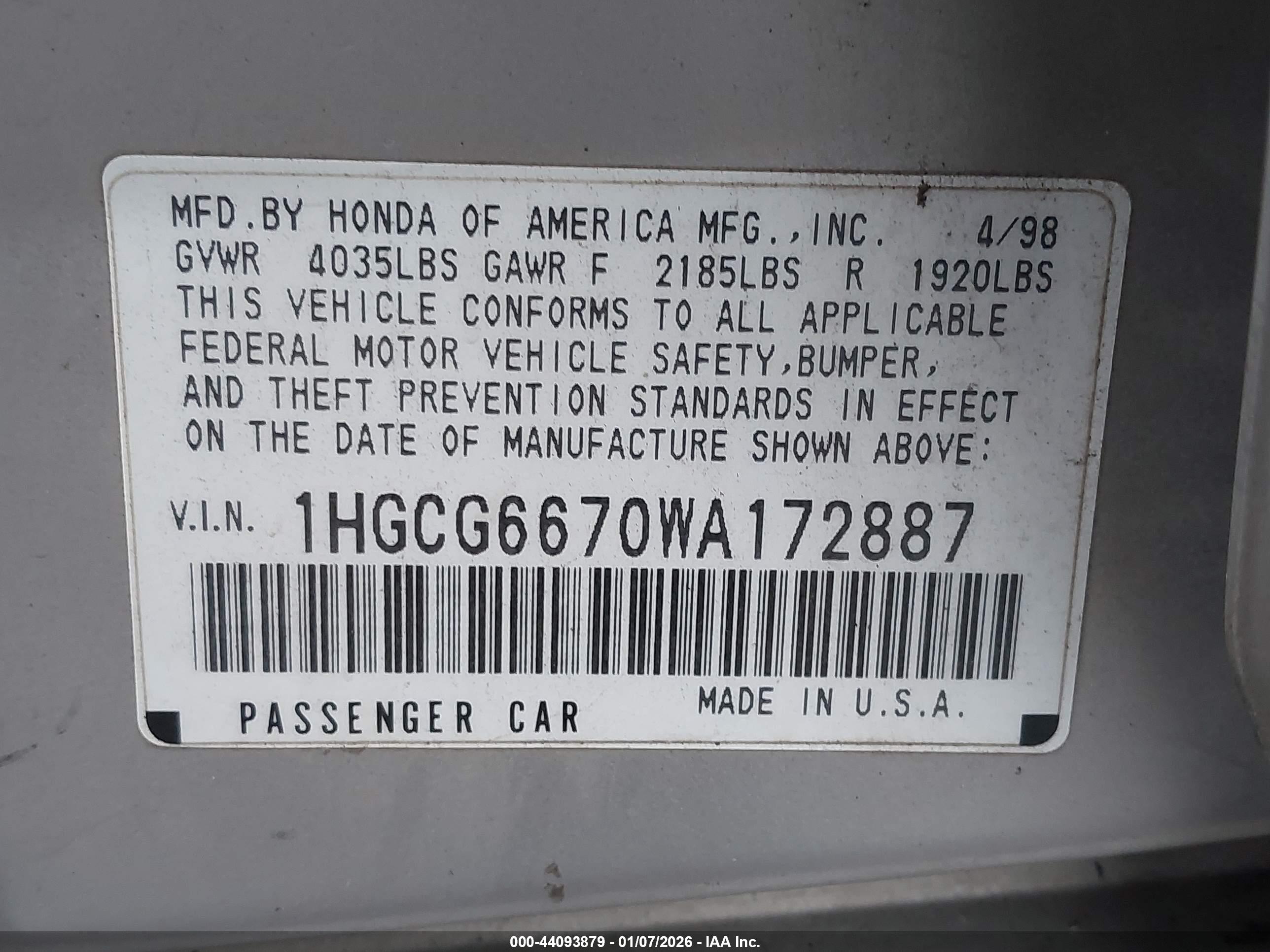 HONDA ACCORD image 9