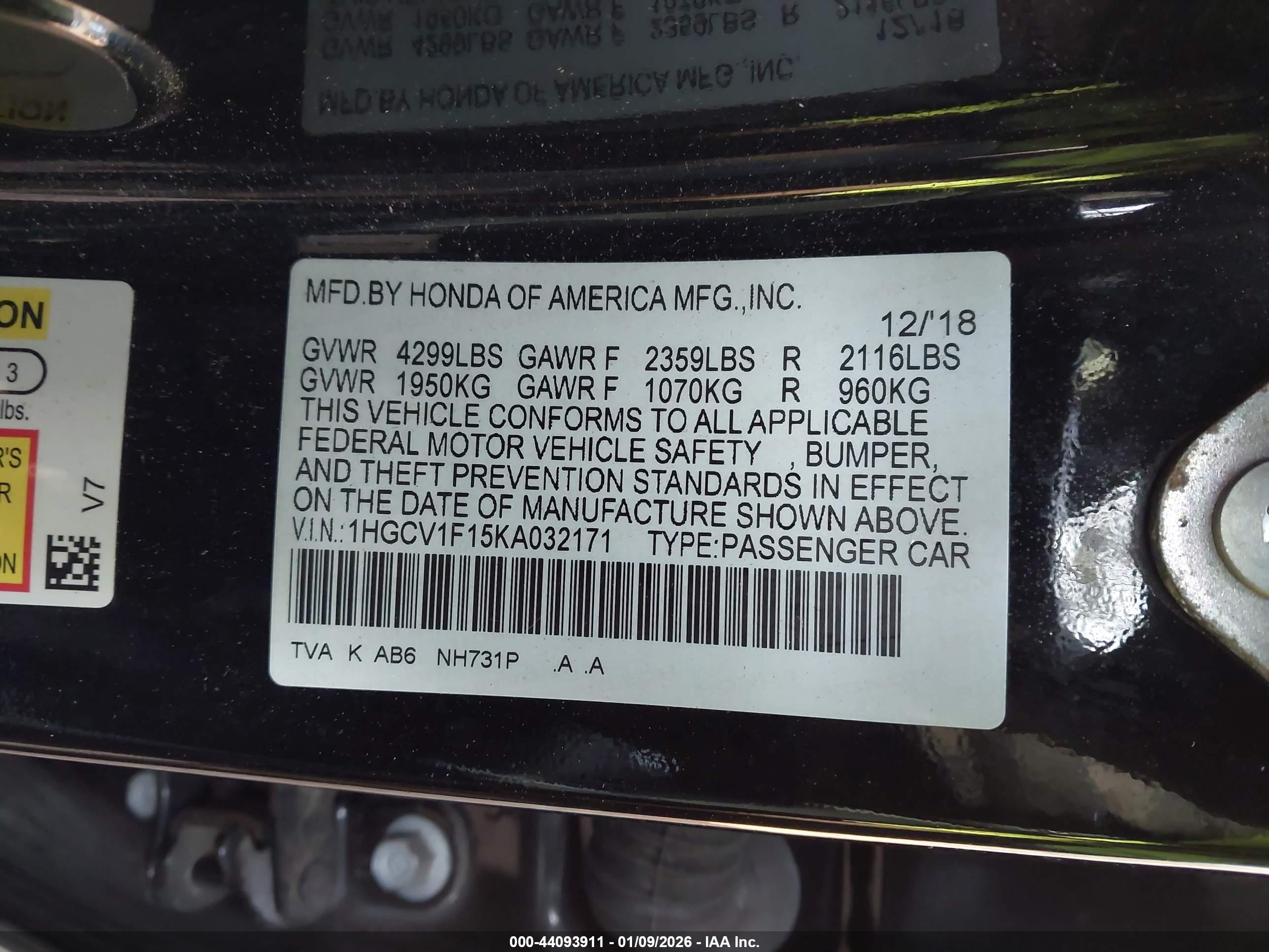HONDA ACCORD image 9