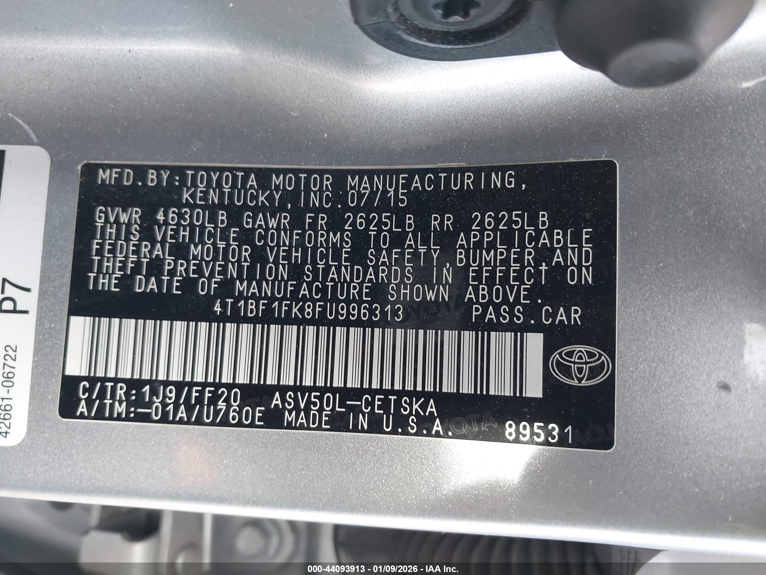TOYOTA CAMRY image 9