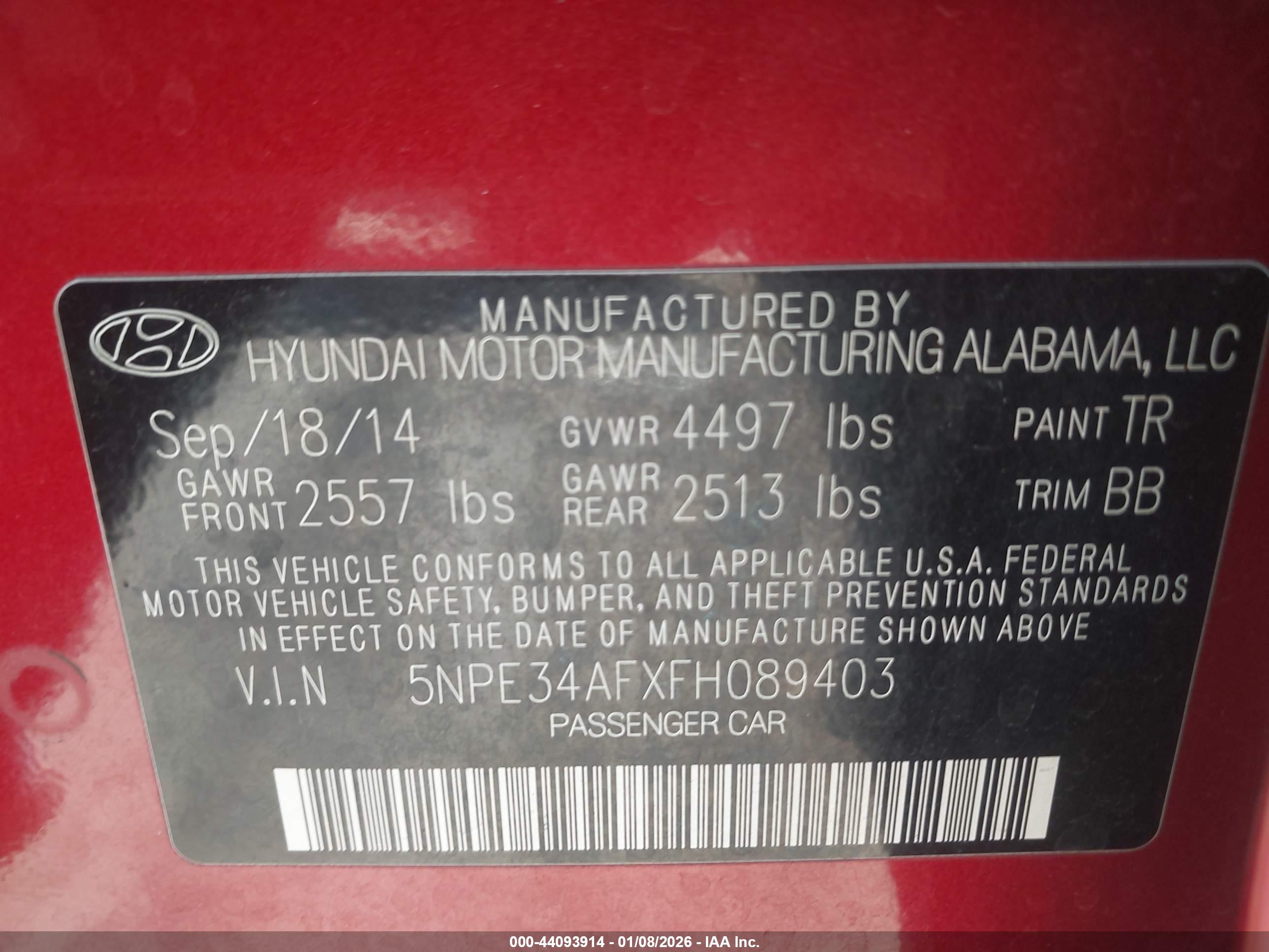 HYUNDAI SONATA image 9
