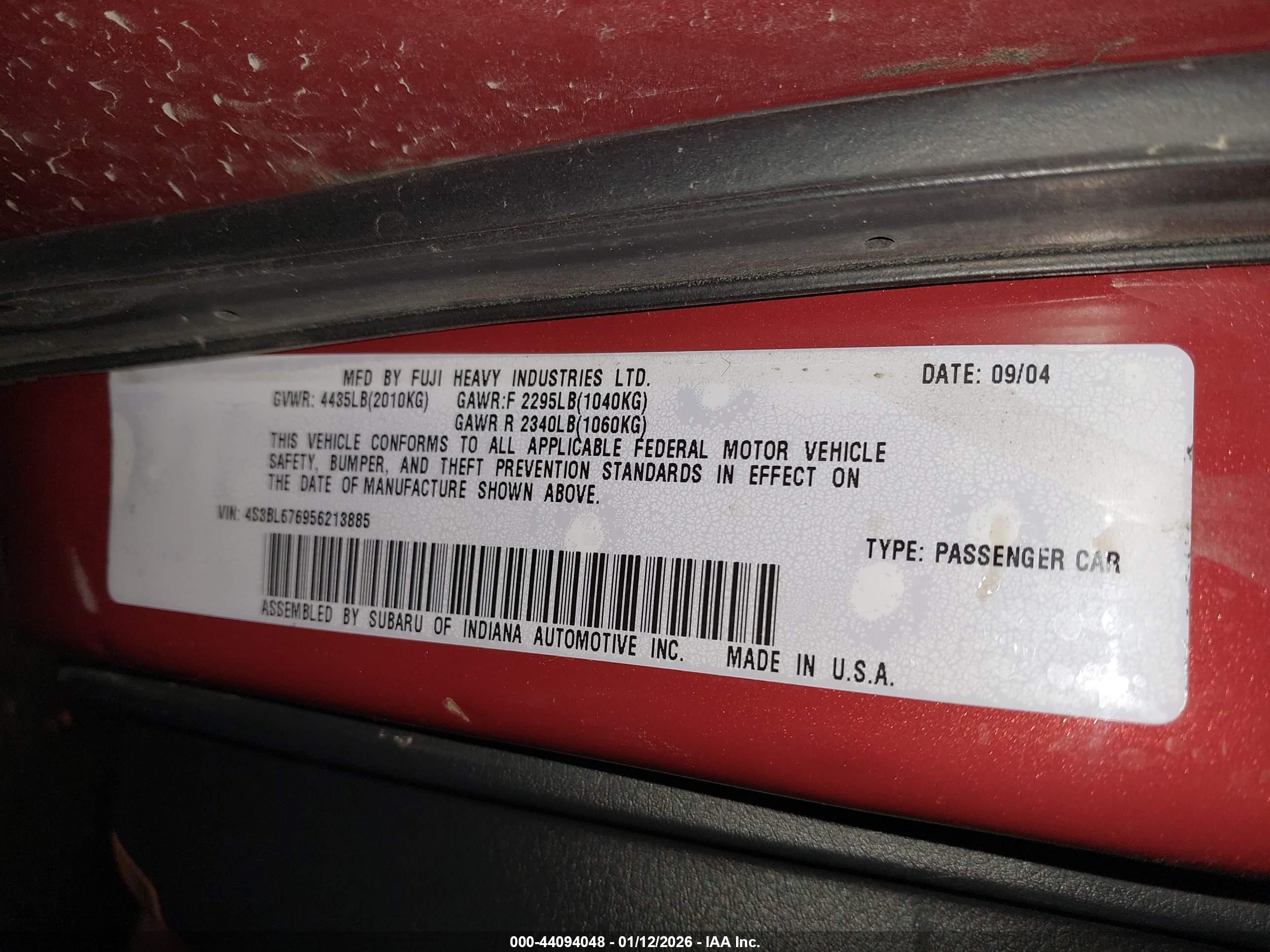 SUBARU LEGACY image 9