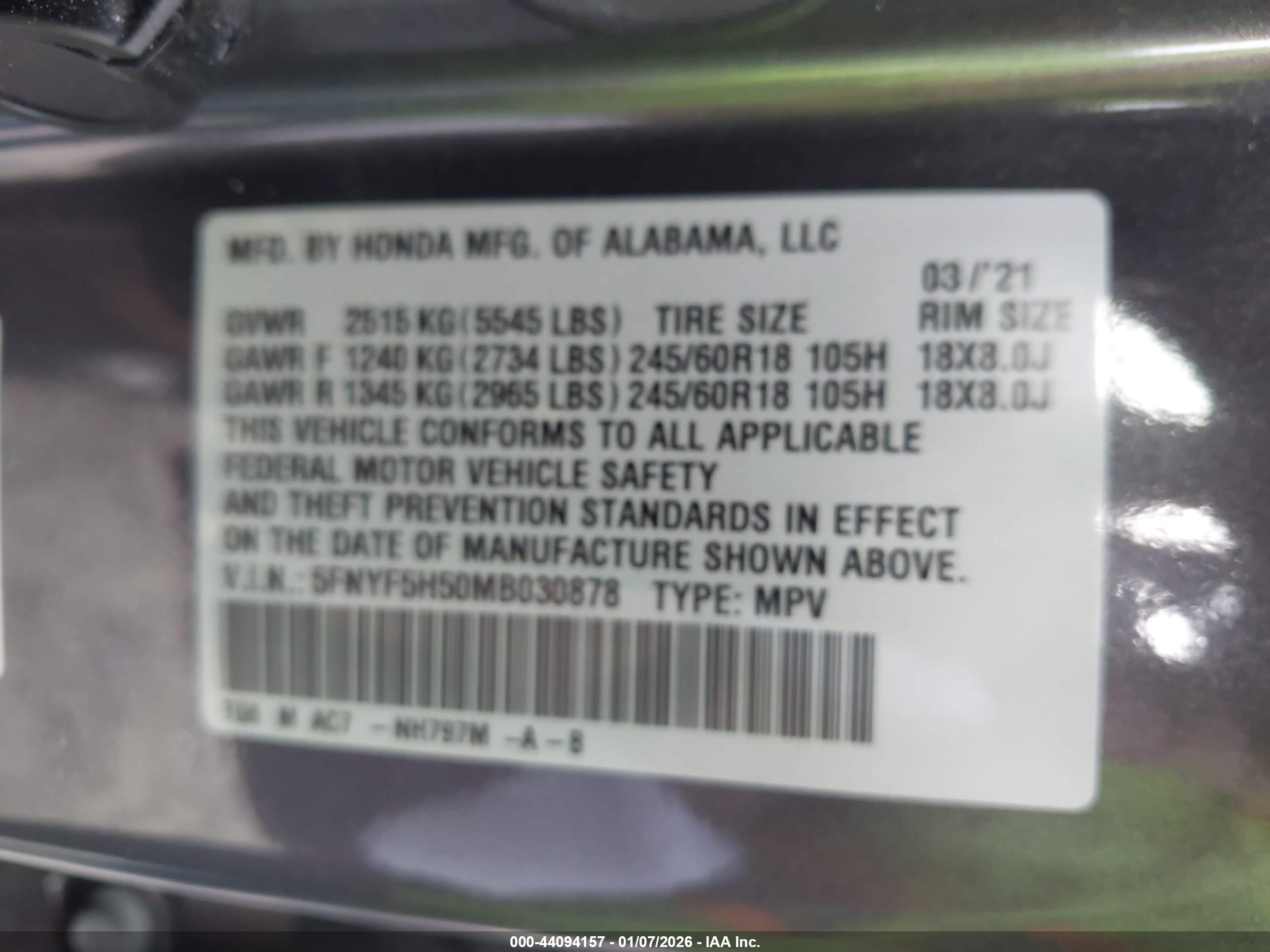 HONDA PILOT image 9