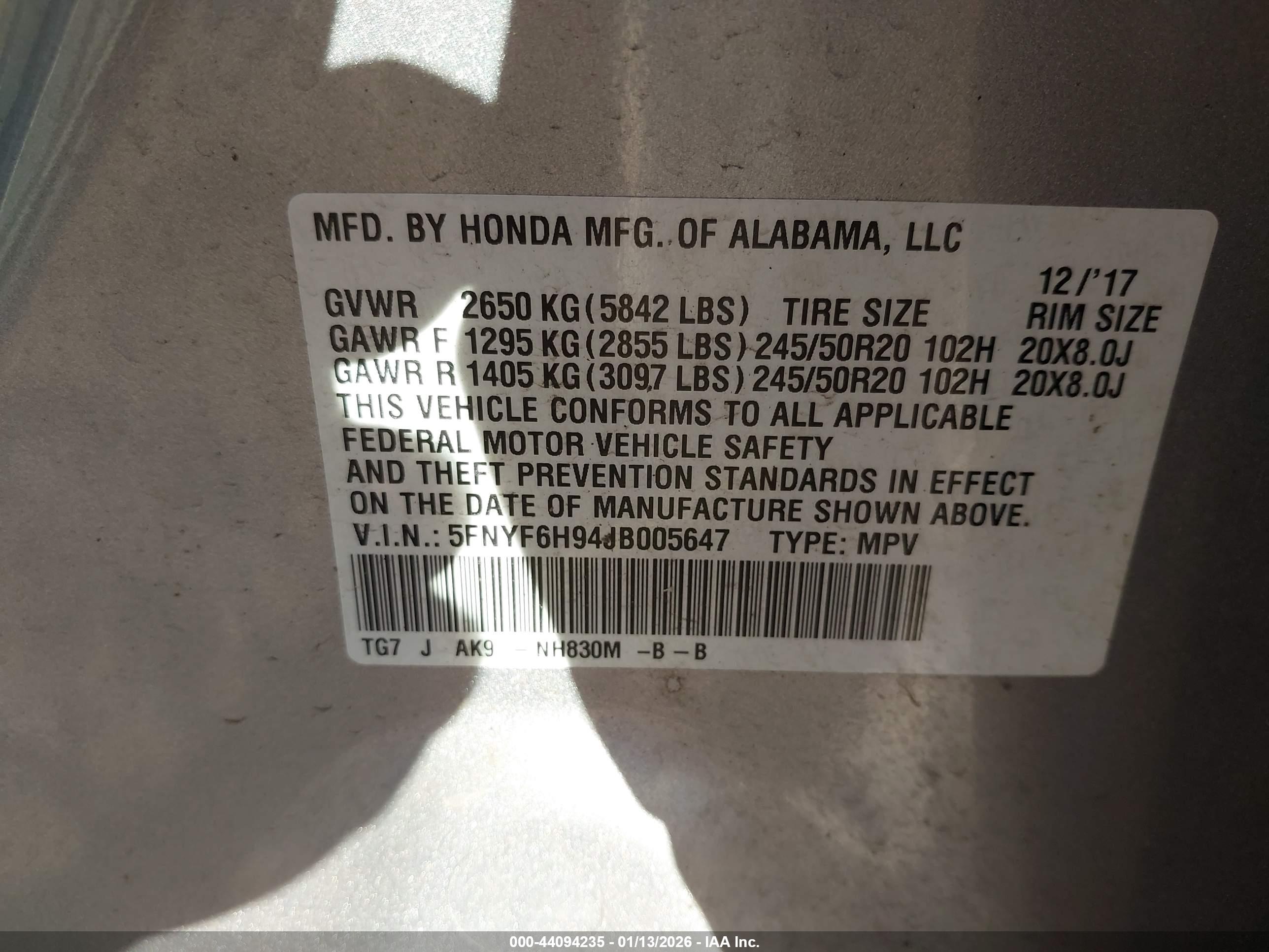 HONDA PILOT image 9