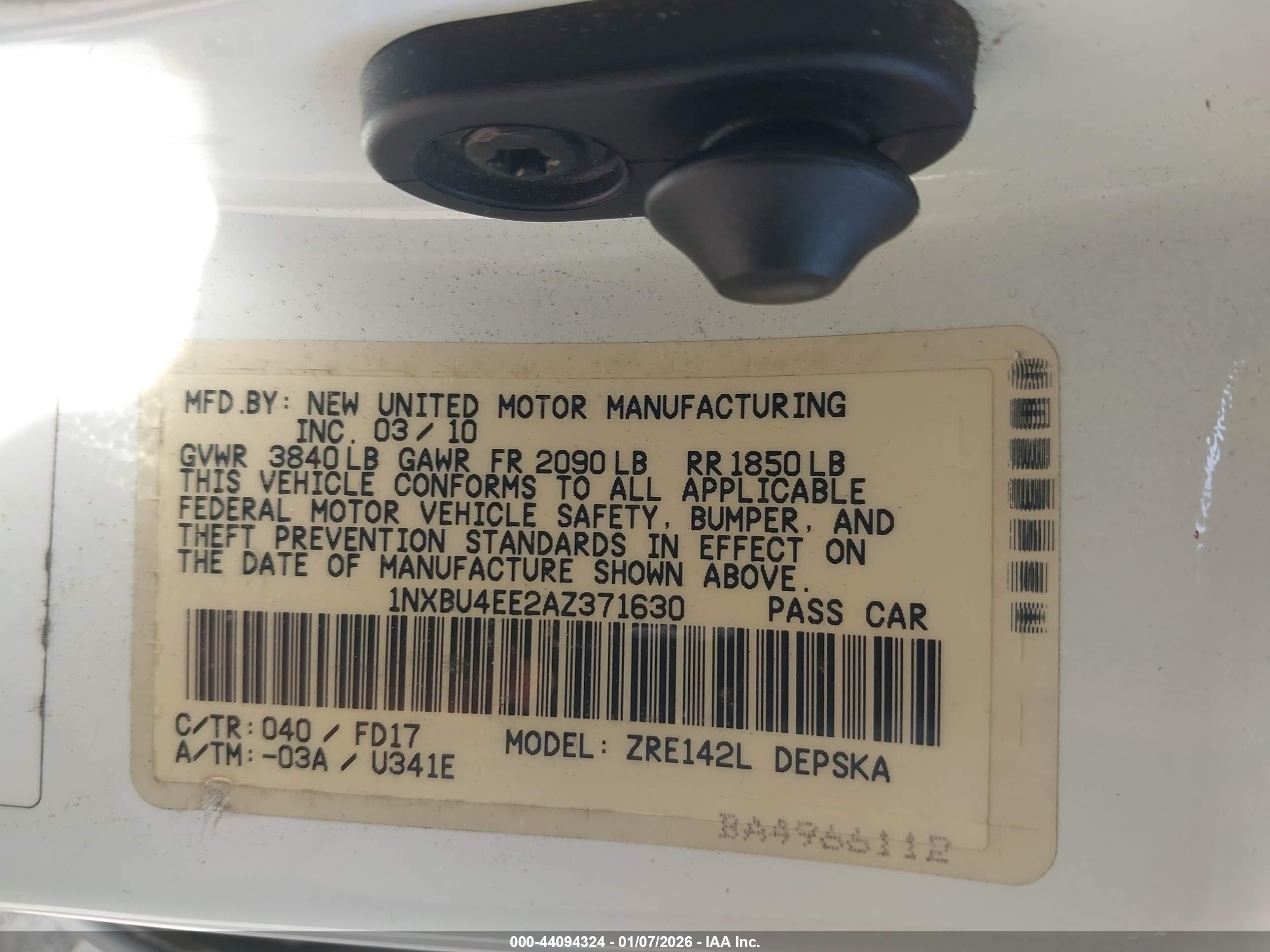 TOYOTA COROLLA image 9
