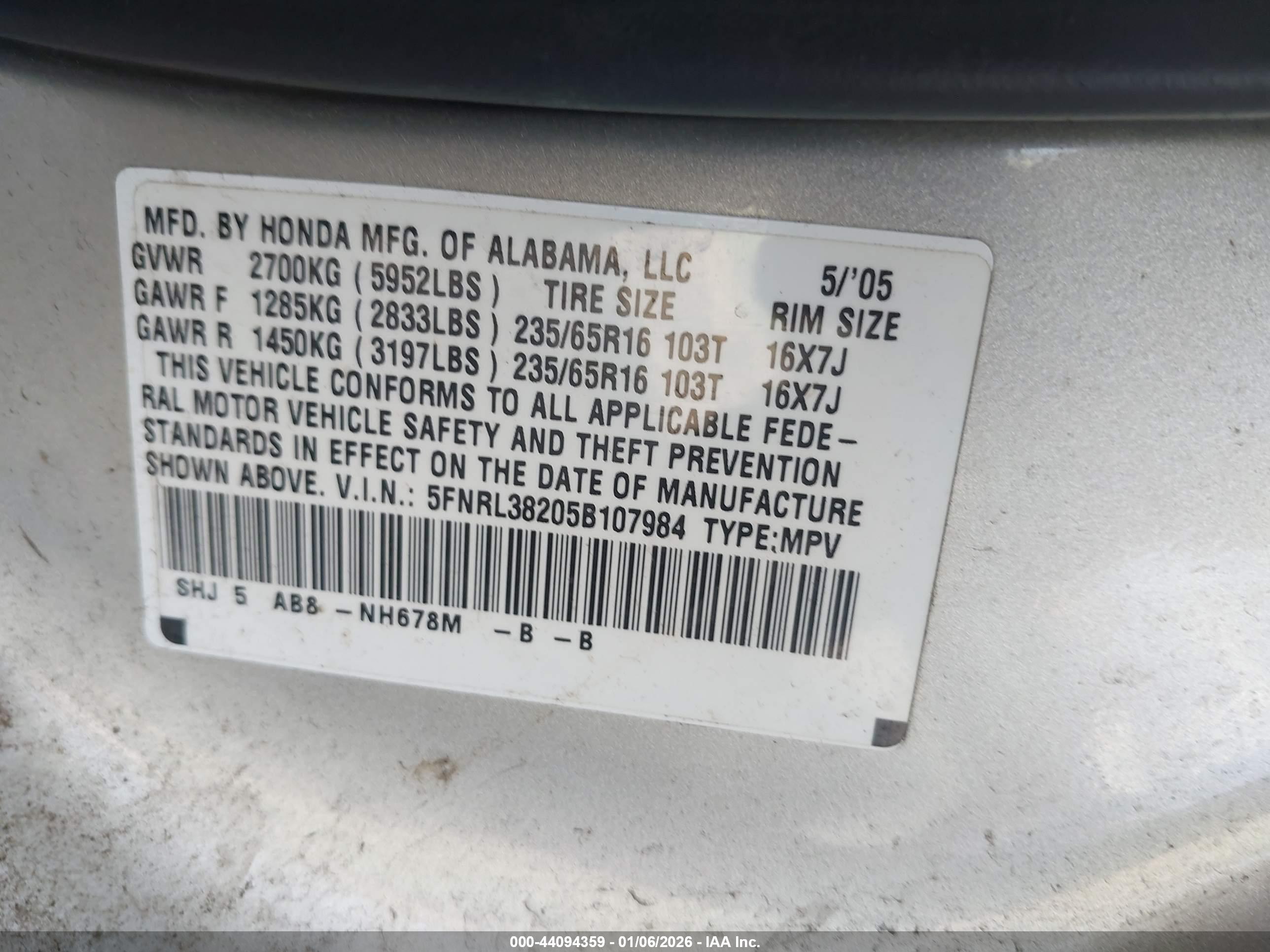 HONDA ODYSSEY image 9