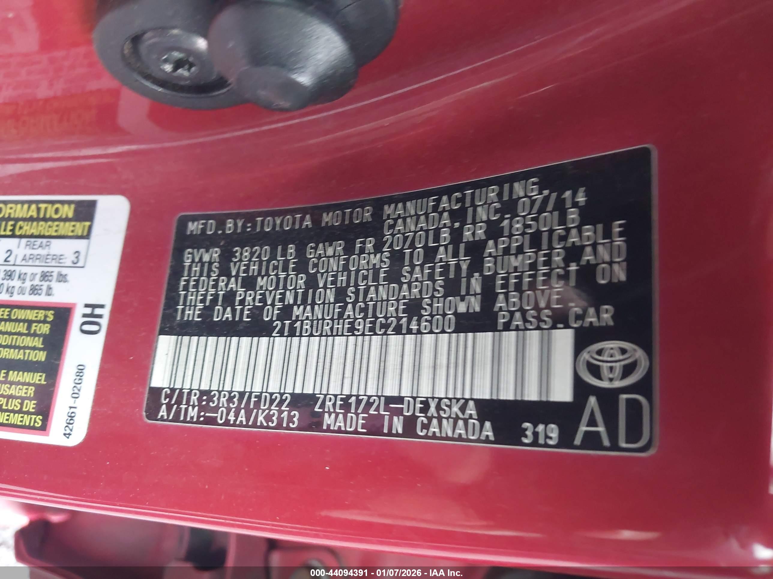 TOYOTA COROLLA image 9